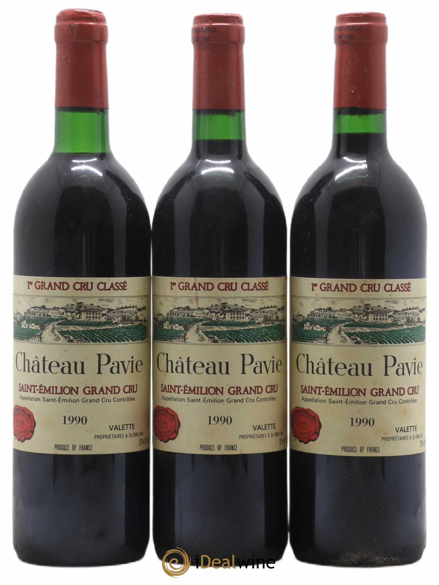 Château Pavie 1er Grand Cru Classé A 1990 - Lot de 3 bouteilles - 0