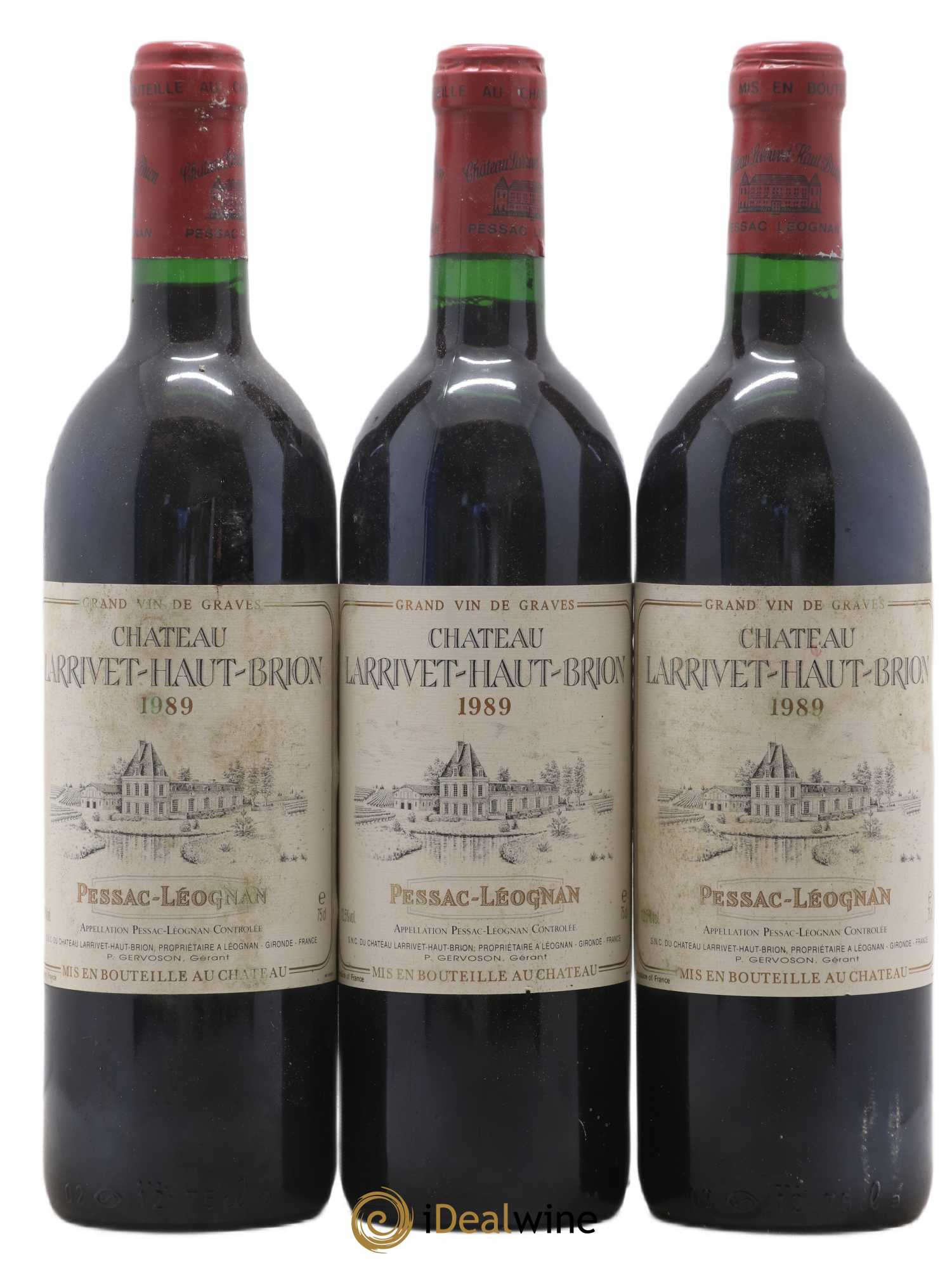 Château Larrivet Haut-Brion 1989 - Lot de 3 bouteilles - 0