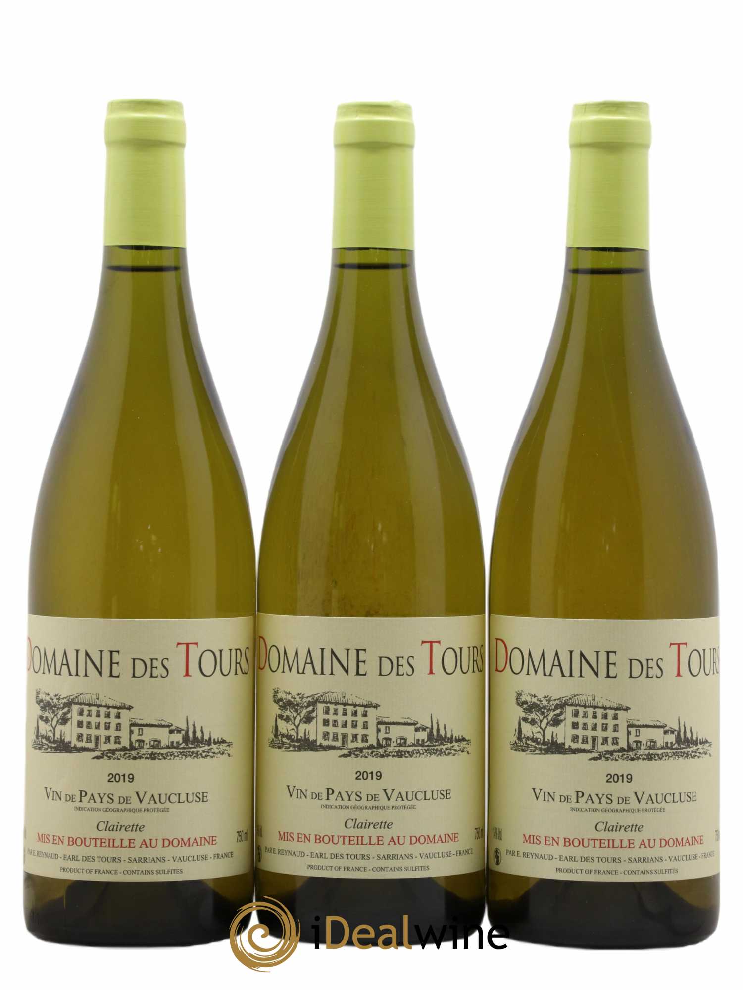 Vaucluse (Vin de Pays de Vaucluse) Domaine des Tours Emmanuel Reynaud 2019 - Lot de 3 bouteilles - 0