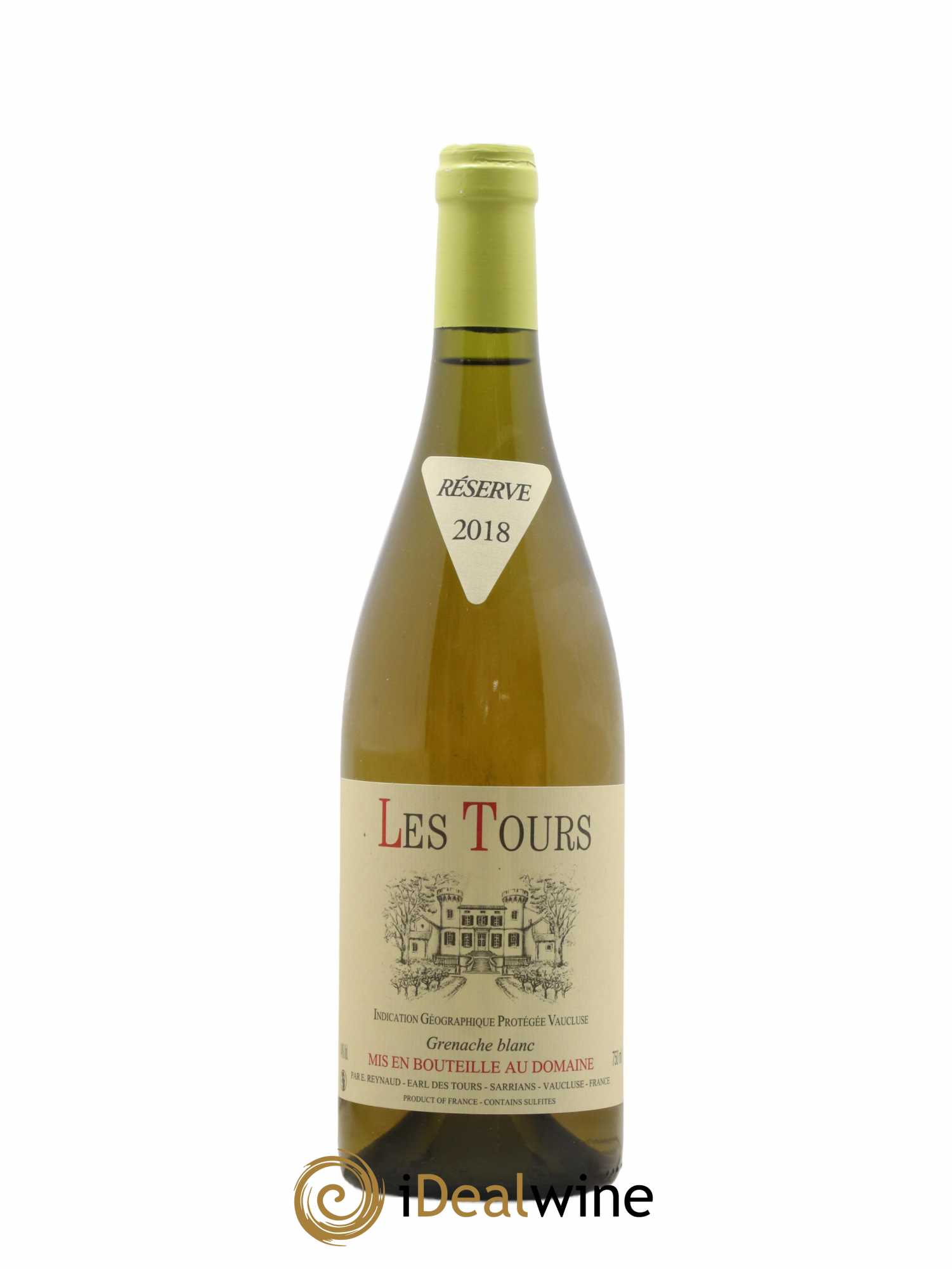 Vaucluse (Vin de Pays de Vaucluse) Les Tours Grenache Blanc Emmanuel Reynaud 2018 - Lot de 1 bouteille - 0