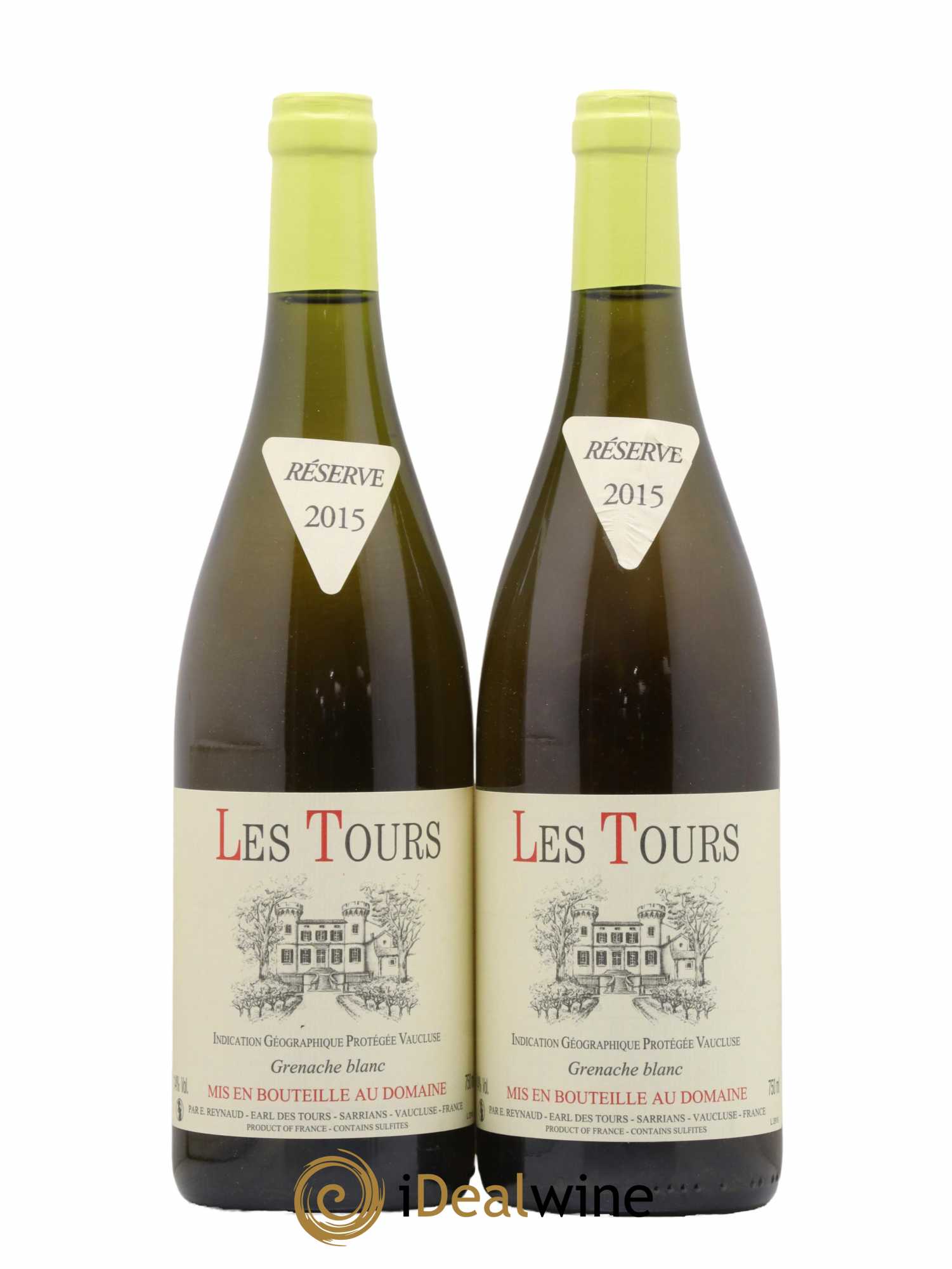 Vaucluse (Vin de Pays de Vaucluse) Les Tours Grenache Blanc Emmanuel Reynaud 2015 - Lot de 2 bouteilles - 0