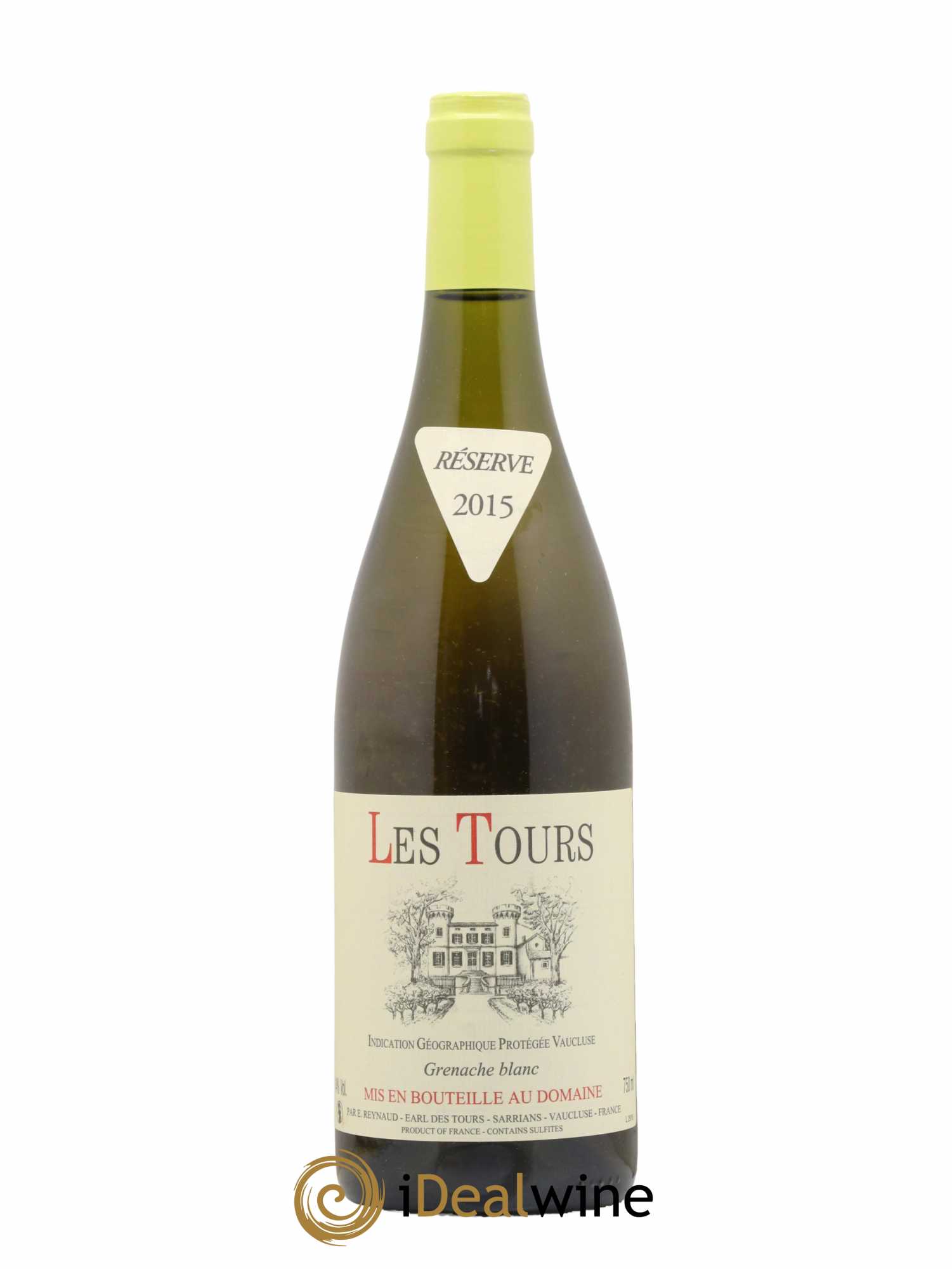 Vaucluse (Vin de Pays de Vaucluse) Les Tours Grenache Blanc Emmanuel Reynaud 2015 - Lot de 1 bouteille - 0