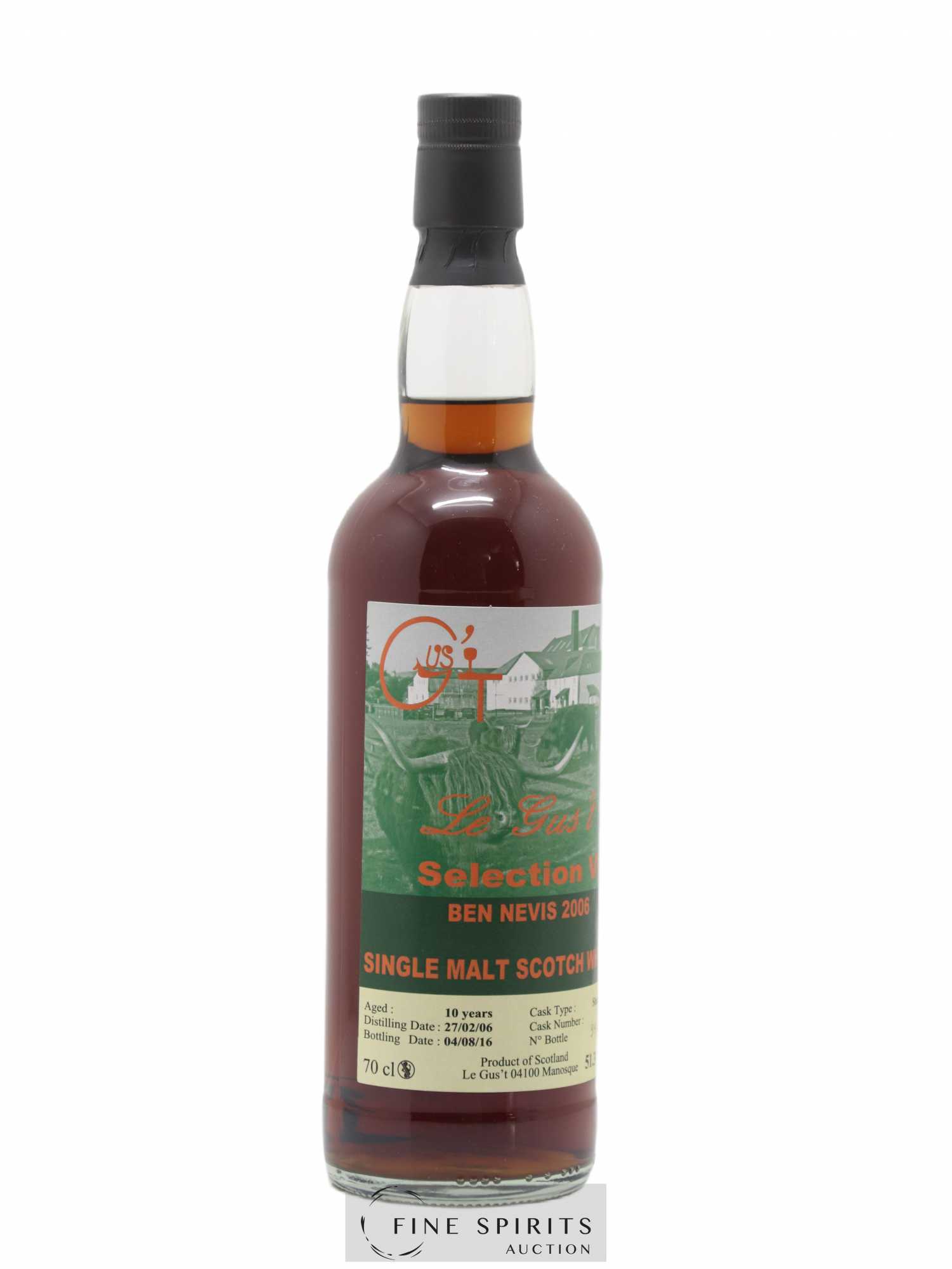 Ben Nevis 10 years 2006 Le Gus't Selection VI Cask n°3 - One of 762 - bottled 2016 - Lot de 1 bouteille - 1
