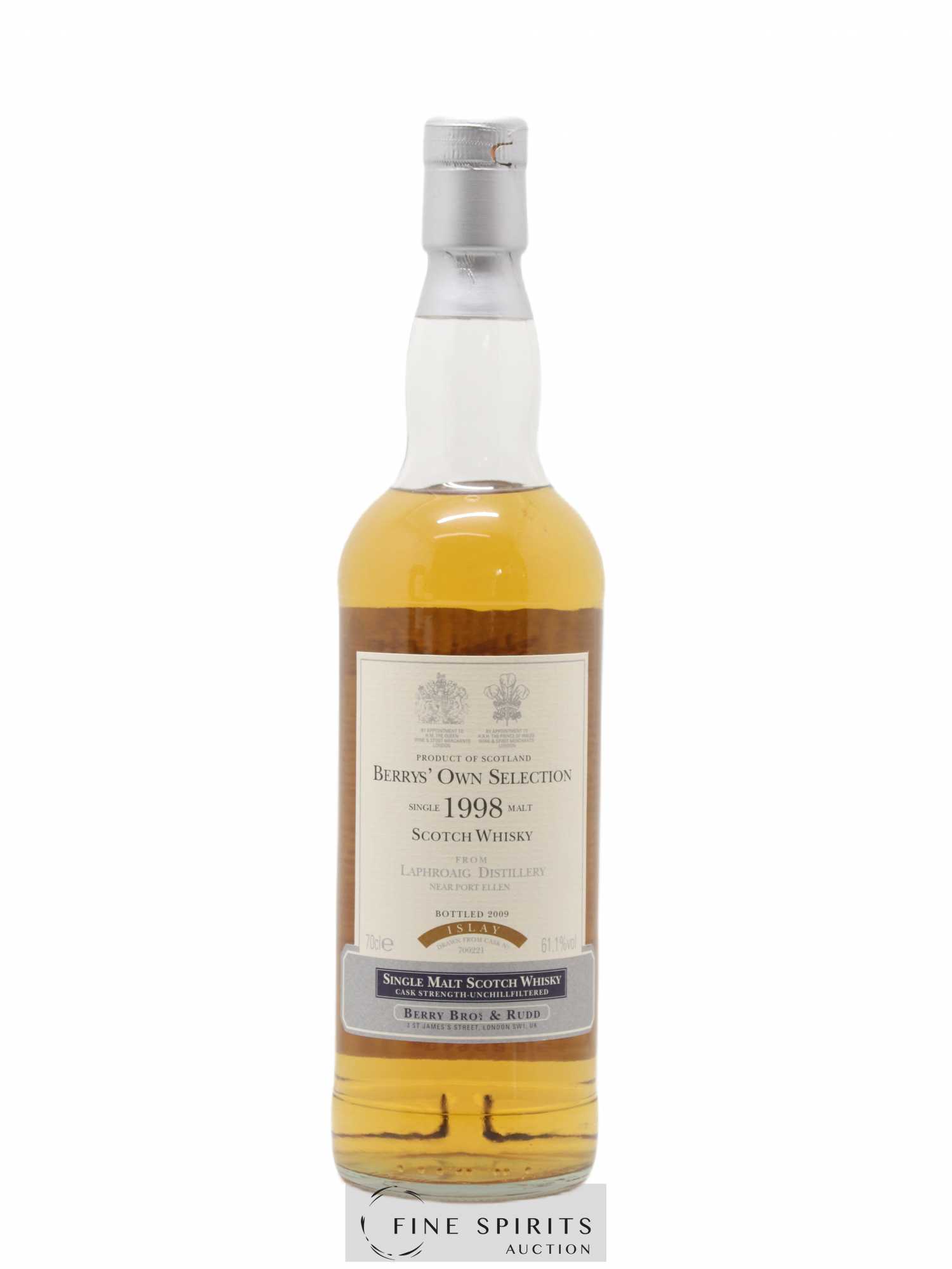Laphroaig 1998 Berry Bros & Rudd Cask n°700221 - bottled 2009 - Posten von 1 Flasche - 0