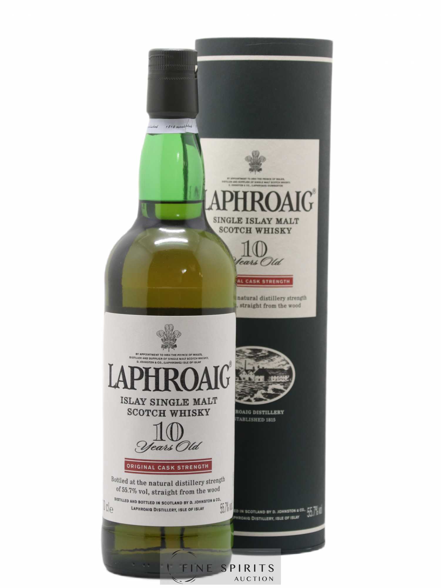 Laphroaig 10 years Of. Original Cask Strength (55,7°) - Lot de 1 bouteille - 0