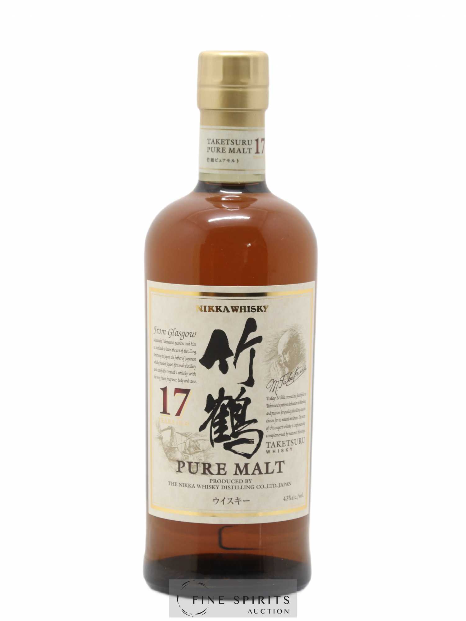Taketsuru 17 years Of. Pure Malt Nikka Whisky - Lot de 1 bouteille - 1
