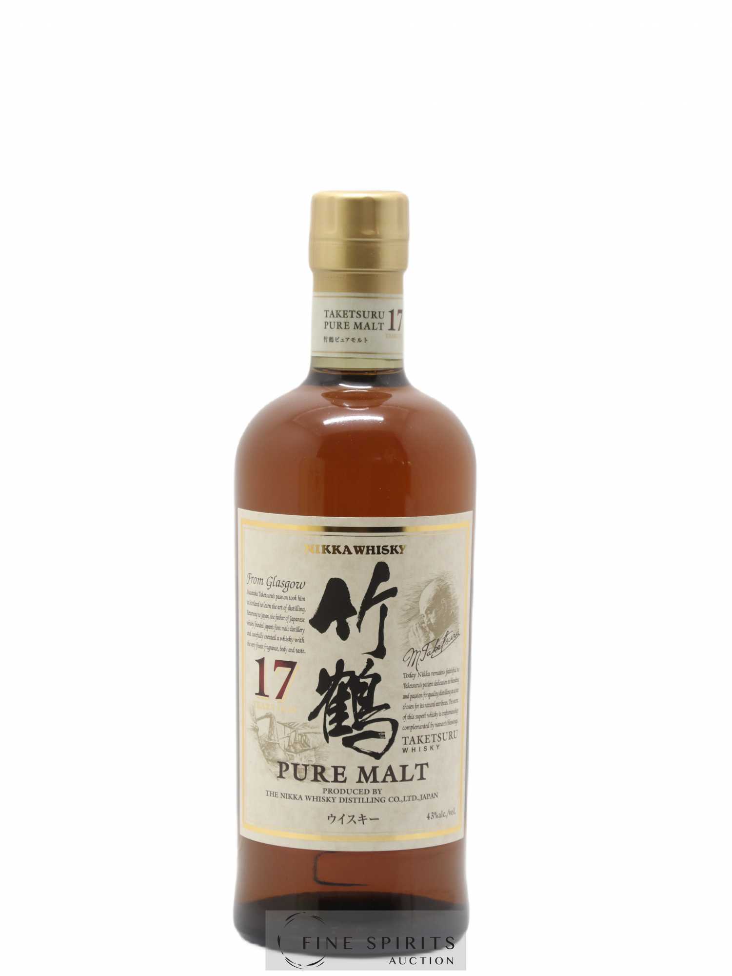 Taketsuru 17 years Of. Pure Malt Nikka Whisky - Lot de 1 bouteille - 1
