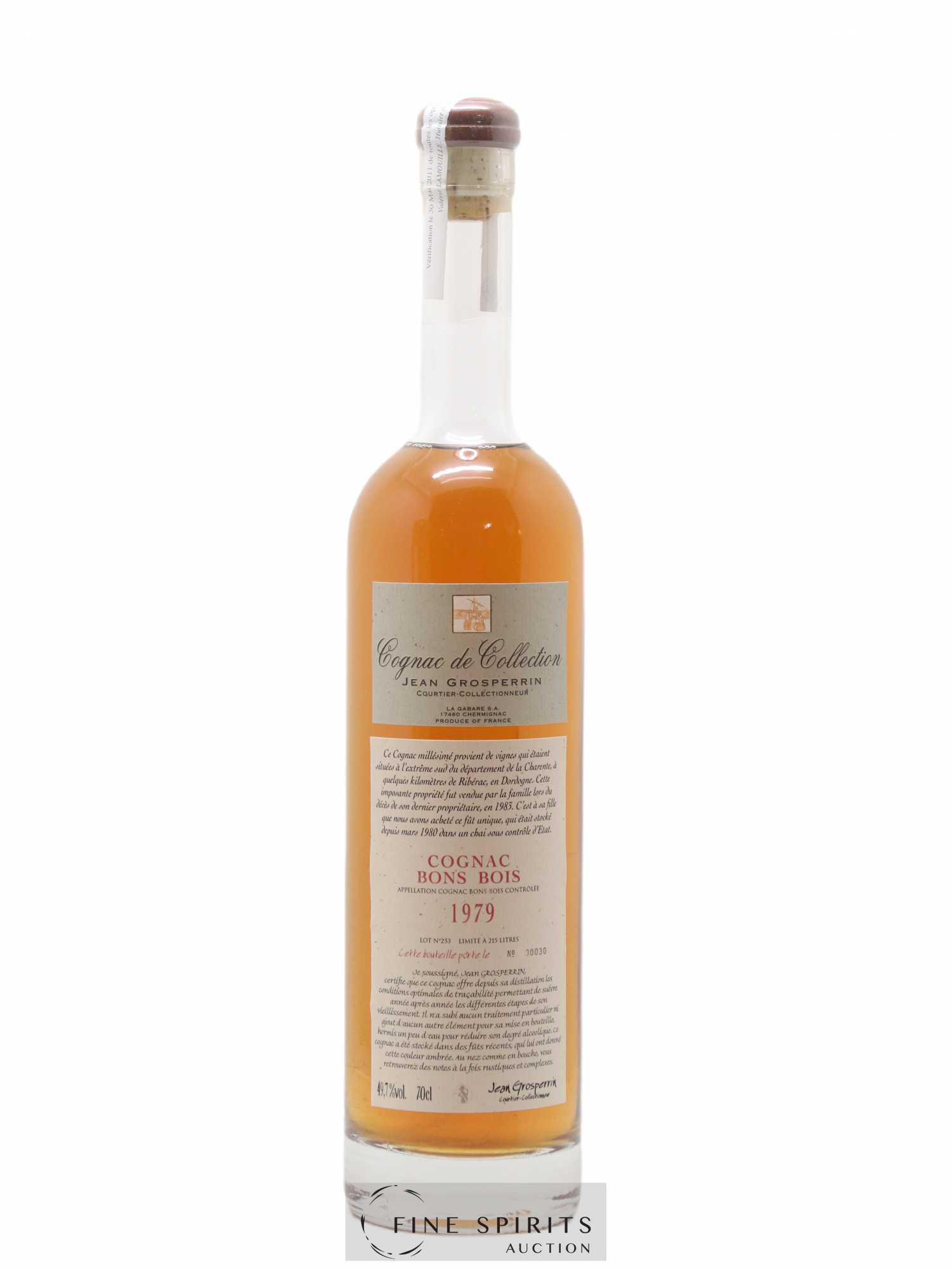 Jean Grosperrin 1979 Of. Lot n°253 Cognac de Collection - Lot de 1 bouteille - 1