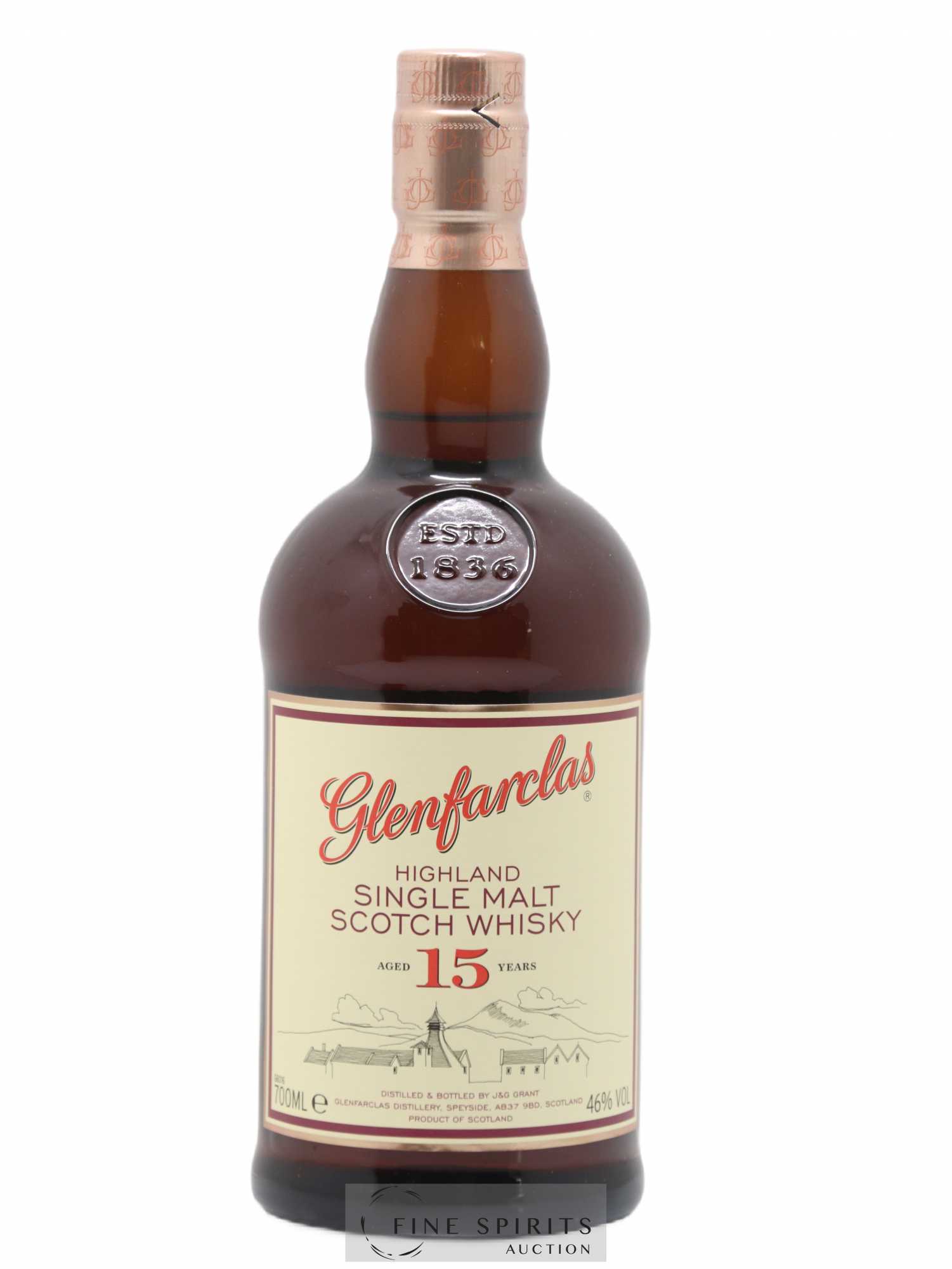 Glenfarclas 15 years Of. Mahler-Besse (70cl.) - Lot de 1 bouteille - 1