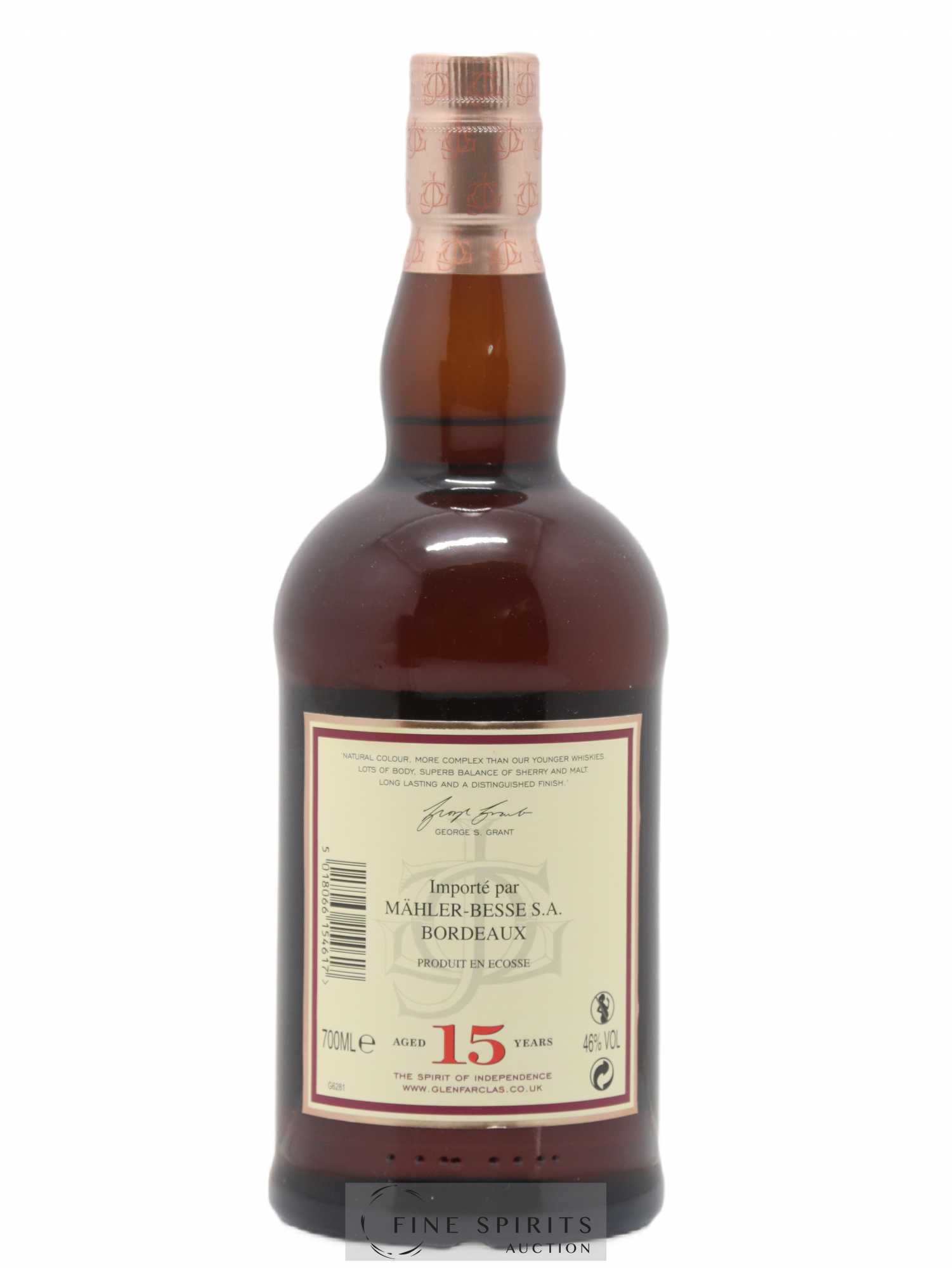 Glenfarclas 15 years Of. Mahler-Besse (70cl.) - Lot de 1 bouteille - 2