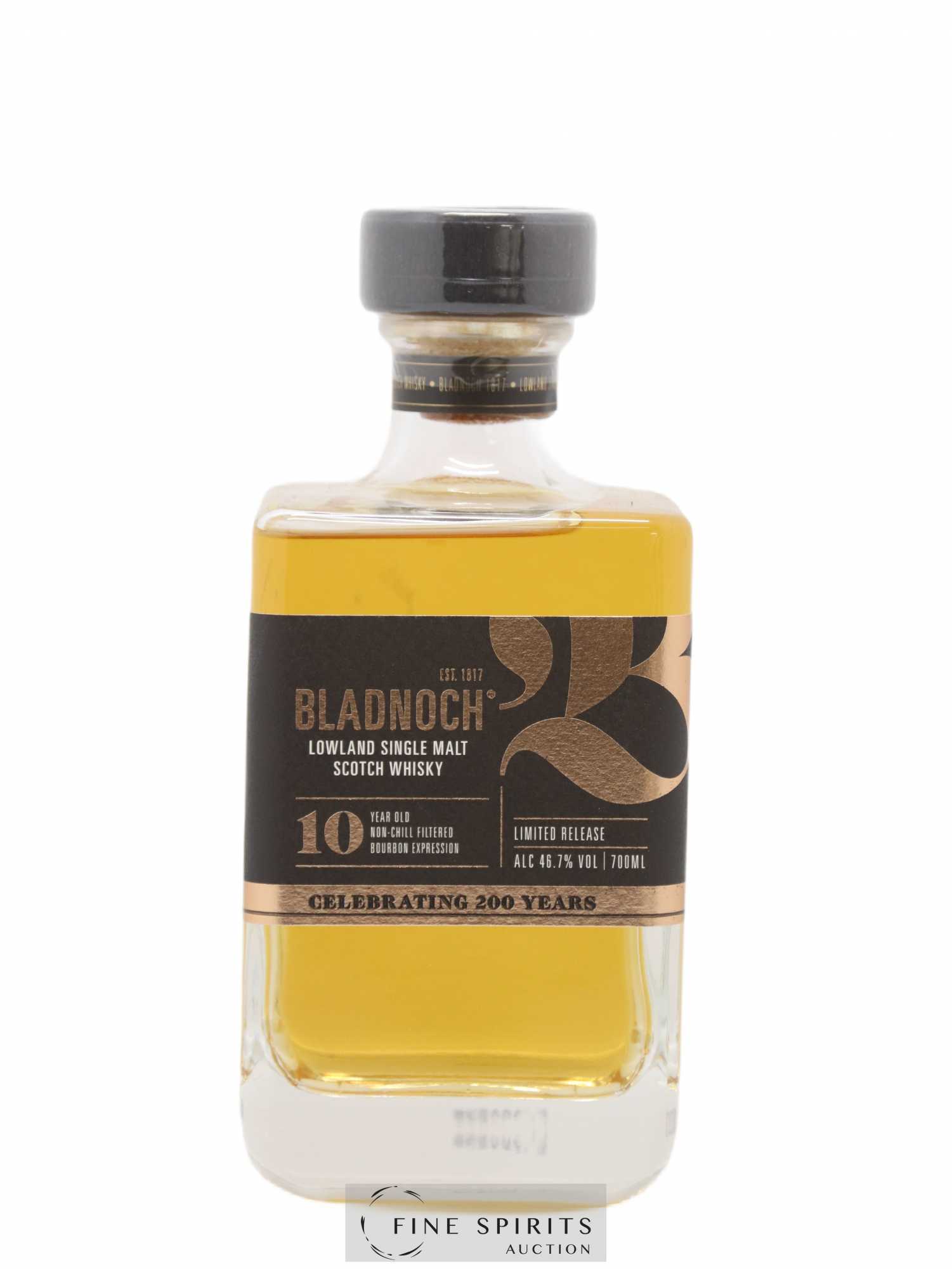 Bladnoch 10 years Of. Celebrating 200 years Non-Chill Filtered Bourbon Expression Limited Release - Lot de 1 bouteille - 1