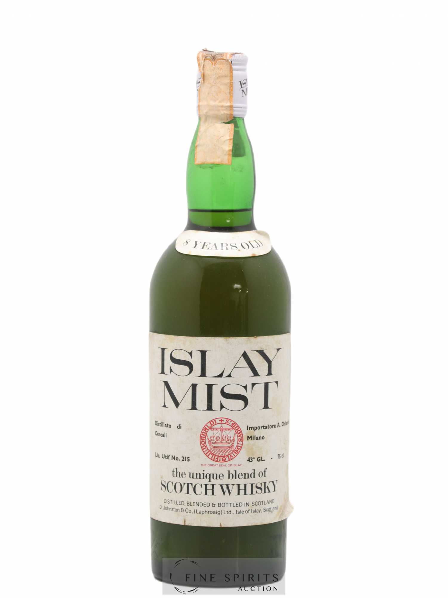 Islay Mist 8 years Of. The Great Seal of Islay D.Johnston & Co (Laphroaig) Ltd, Orlandi Import The Unique Blend of Scotch Whisky - Lot de 1 bouteille - 1