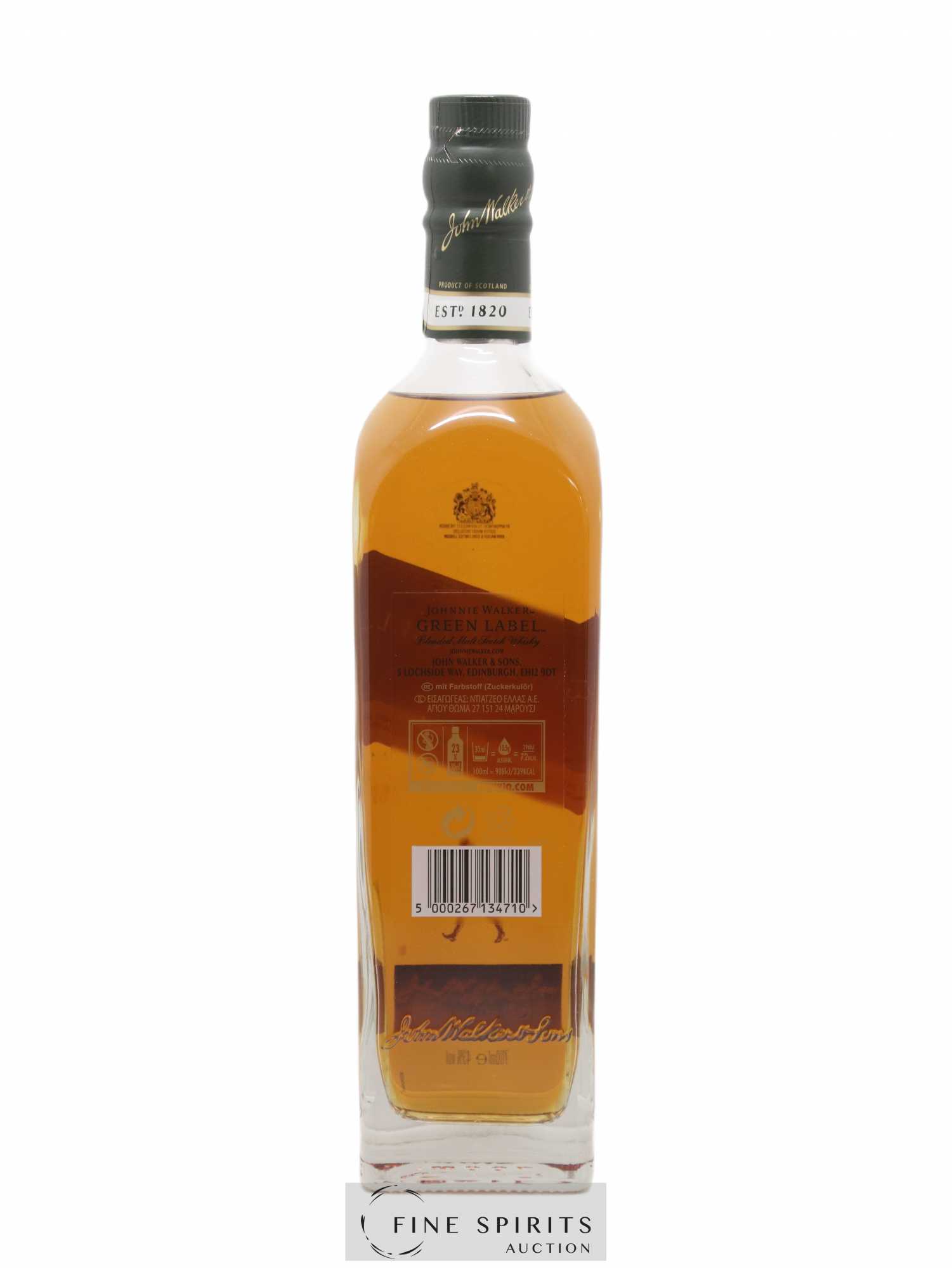 Johnnie Walker 15 years Of. Green Label - Lot de 1 bouteille - 2