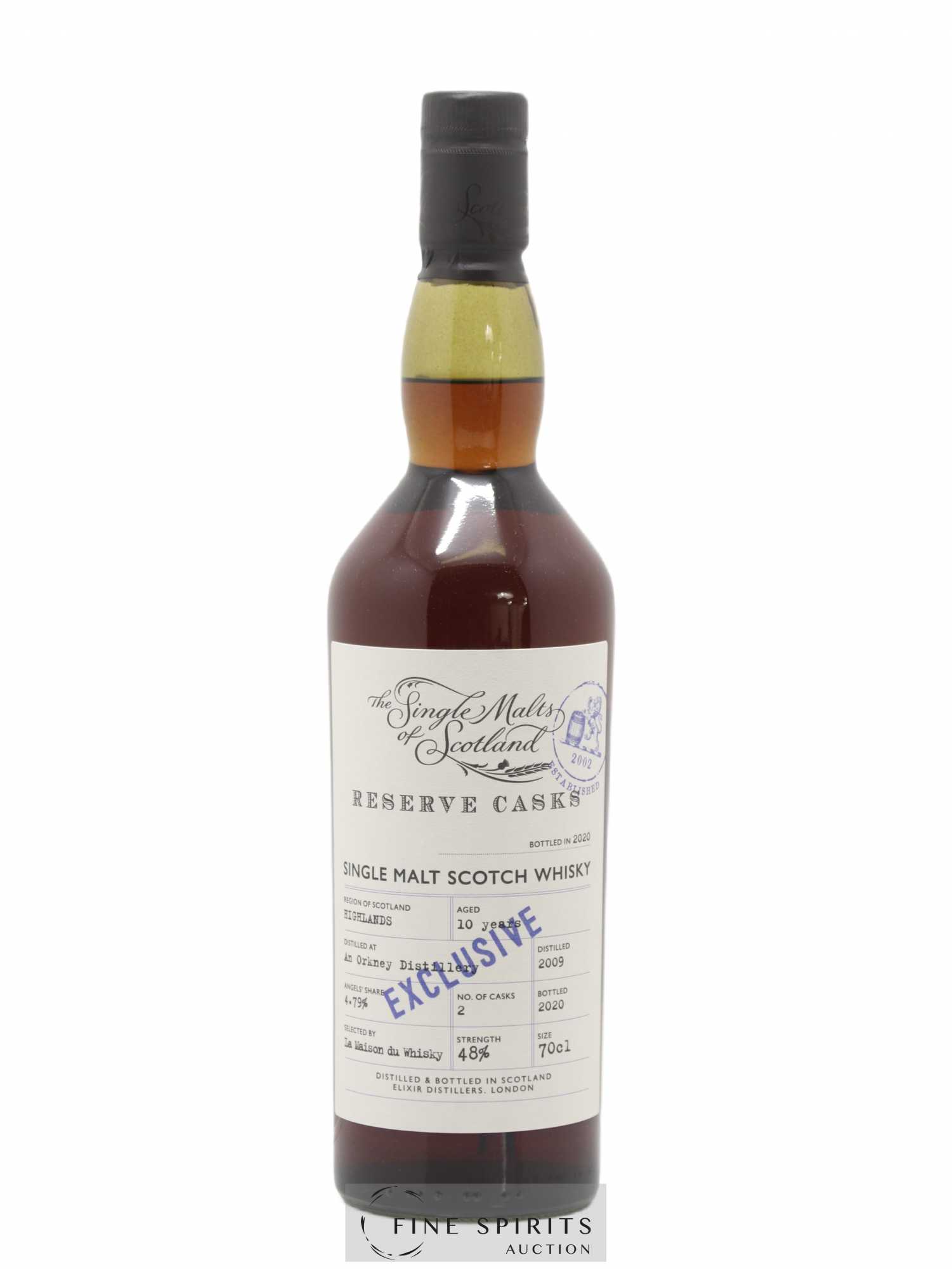 An Orkney Distillery 10 years 2009 Elixir Distillers Exclusive Reserve Cask n°2 - bottled 2020 LMDW The Single Malts of Scotland - Lot of 1 bottle - 1