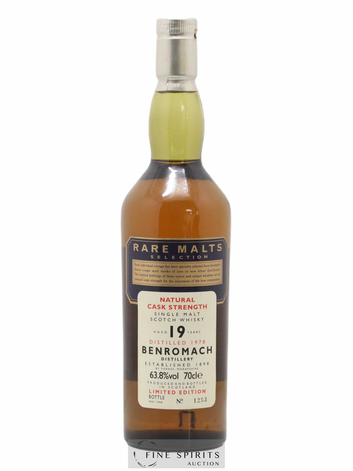 Benromach 19 years 1978 Of. Rare Malts Selection Natural Cask Strengh - bottled 1998 Limited Edition - Lot de 1 bouteille - 1