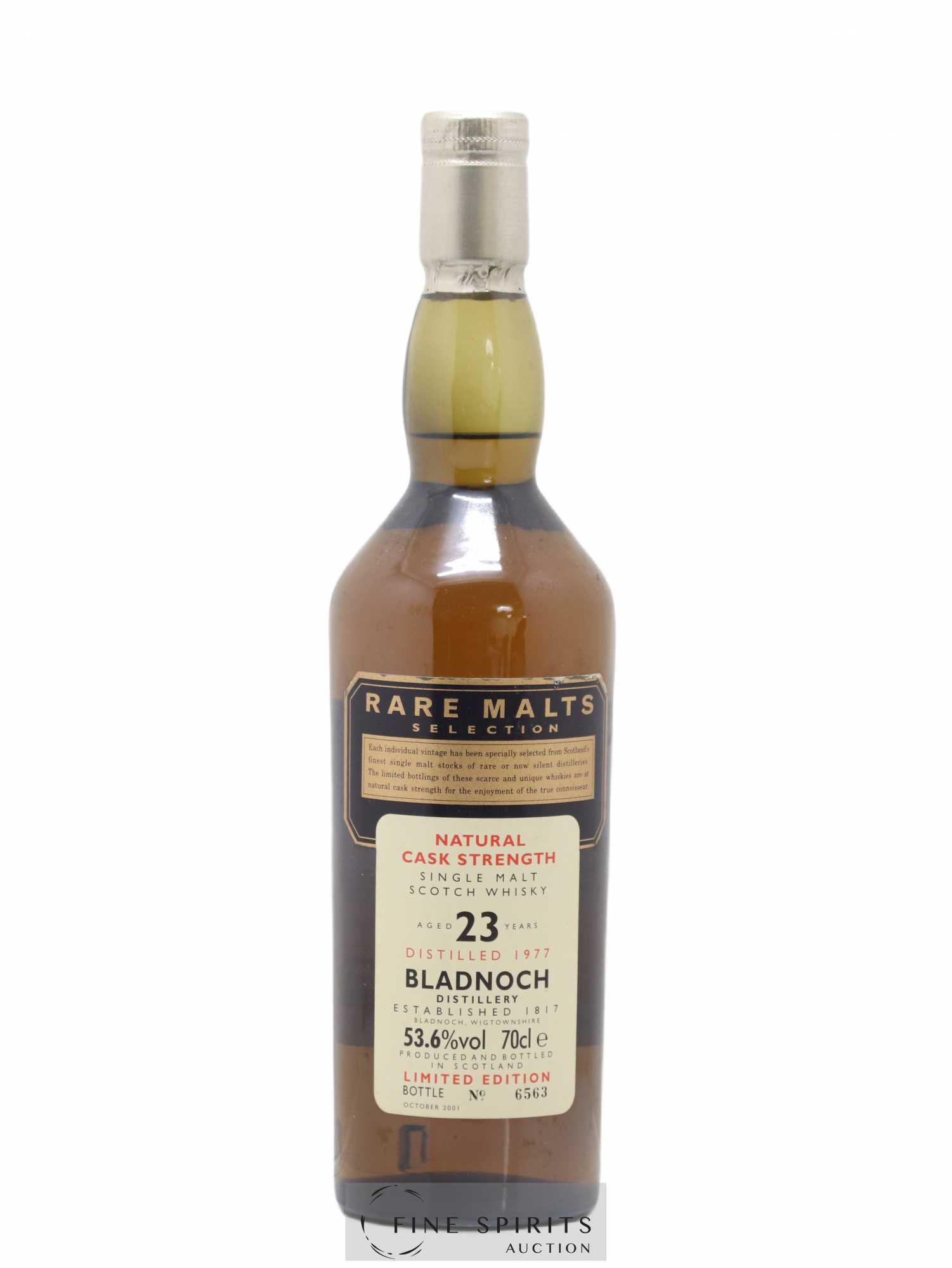 Bladnoch 23 years 1977 Of. Rare Malts Selection Natural Cask Strengh - bottled 2001 Limited Edition - Lot de 1 bouteille - 1