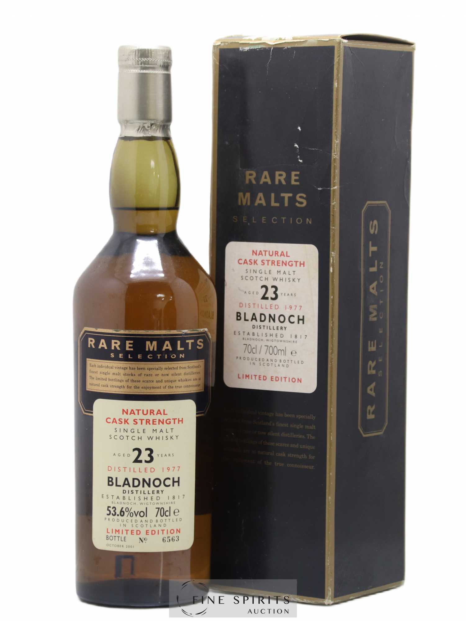Bladnoch 23 years 1977 Of. Rare Malts Selection Natural Cask Strengh - bottled 2001 Limited Edition - Lot de 1 bouteille - 0