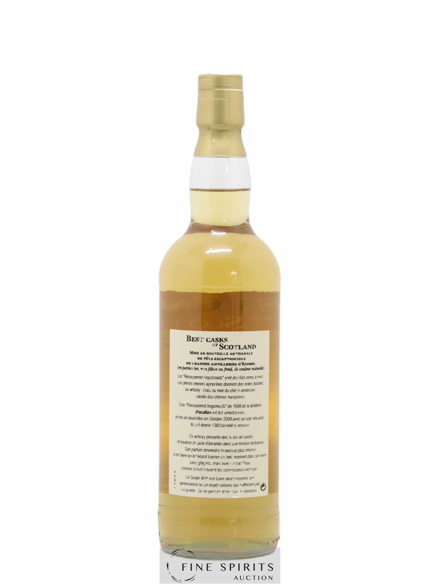 Macallan (The) 1998 Jean Boyer Re-Coopered Hogsheads bottled 2009 Best Casks of Scotland - Lot de 1 bouteille - 2