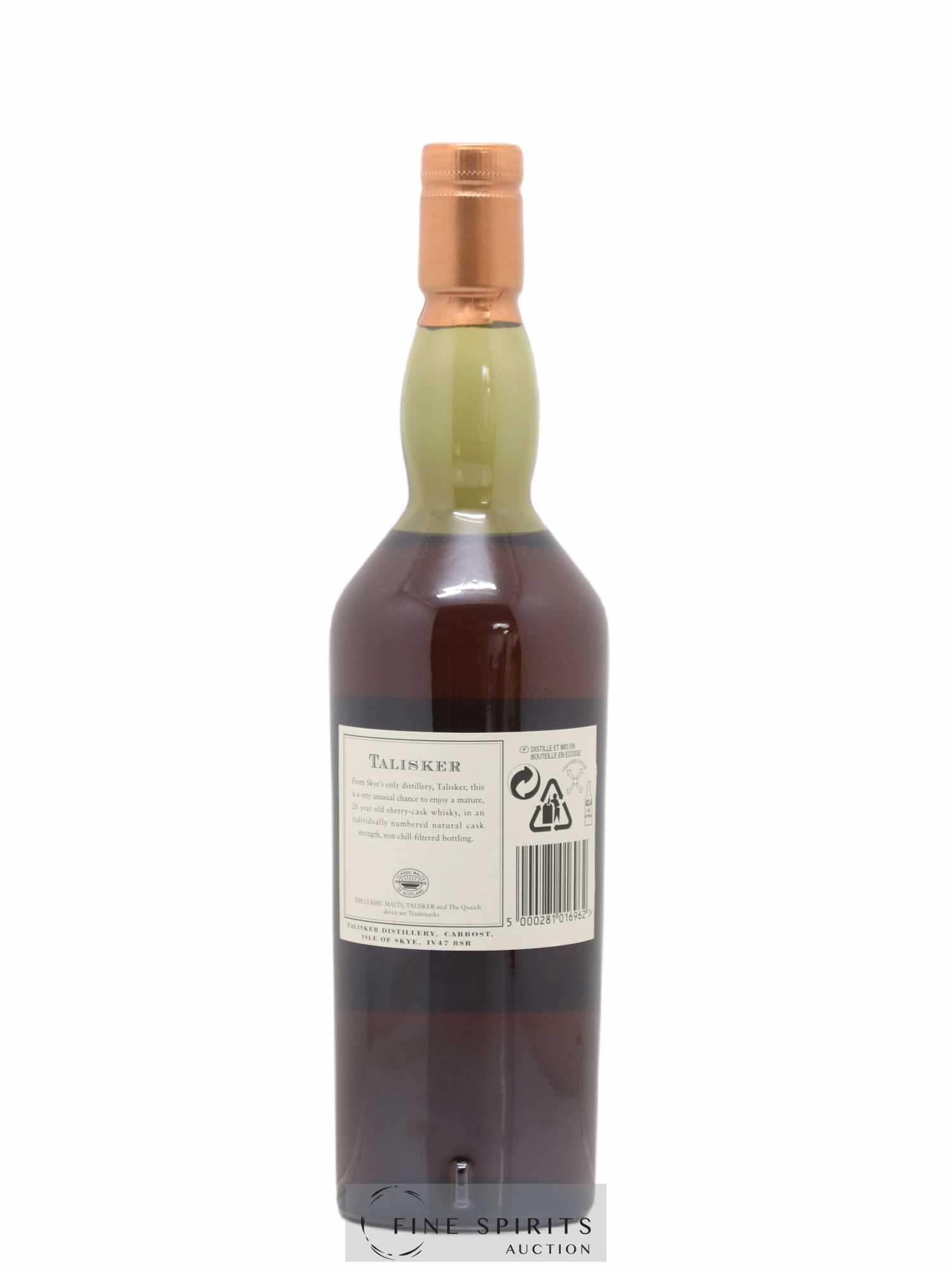 Talisker 20 years 1981 Of. Natural Cask Strength - One of 9000 - bottled 2002 Limited Edition - Lot de 1 bouteille - 2