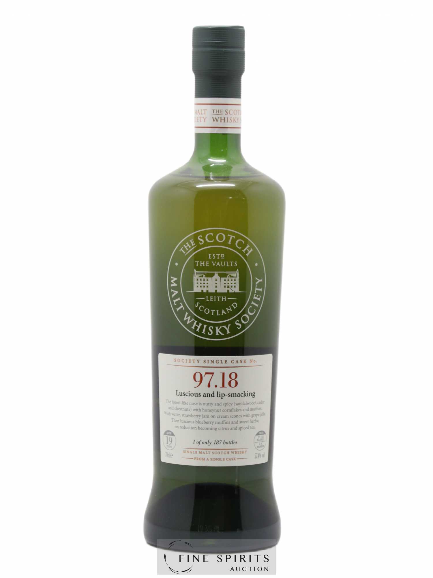 Luscious and Lip-Smacking 19 years 1990 The Scotch Malt Whisky Society Cask n°97.18 - One of 187 - bottled 2009 - Lot de 1 bouteille - 0
