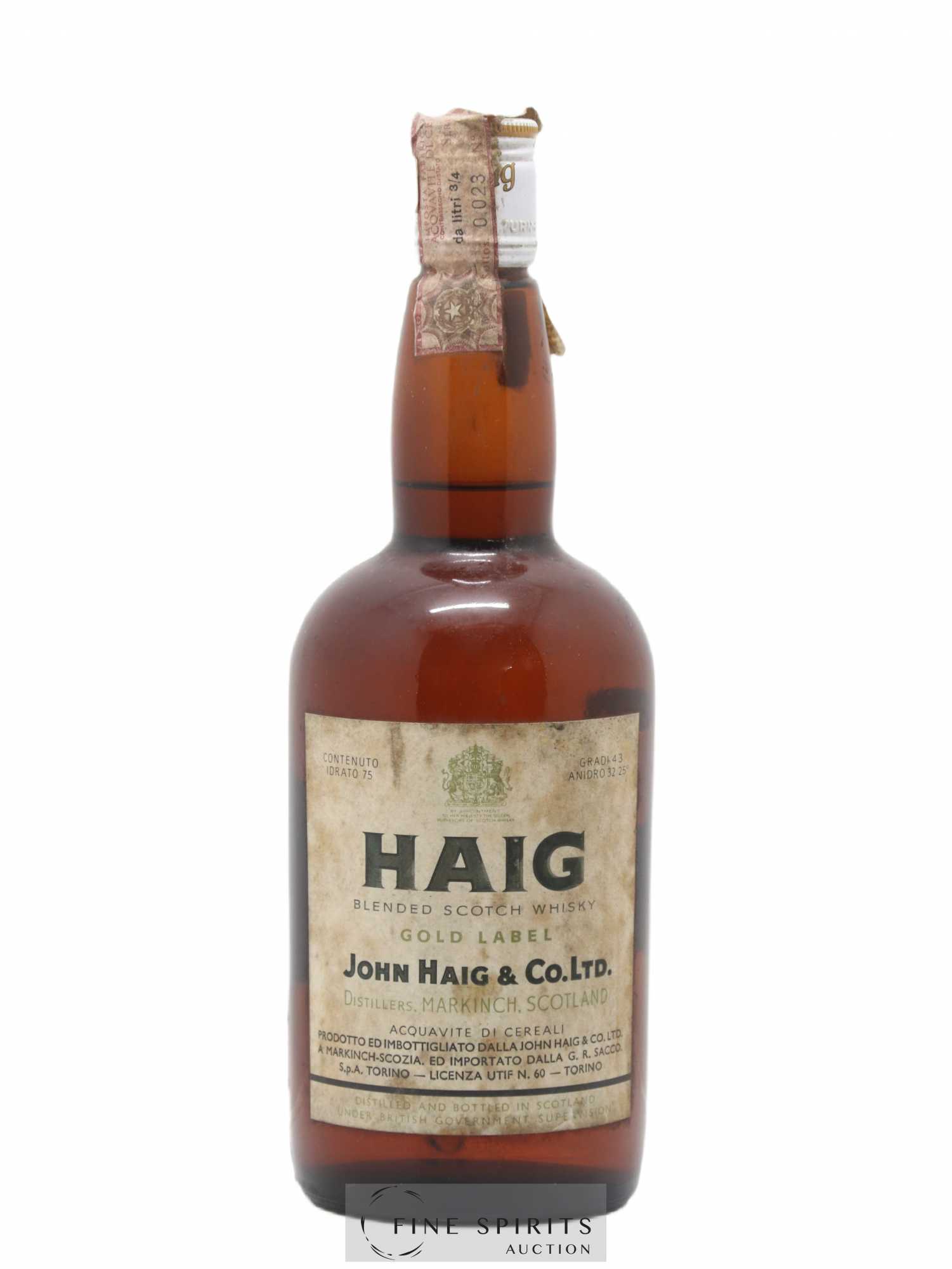 Haig Of. Owning Haig & Haig Ltd Spring Cap Gold Label Blended Scotch Whisky - Posten von 1 Flasche - 0