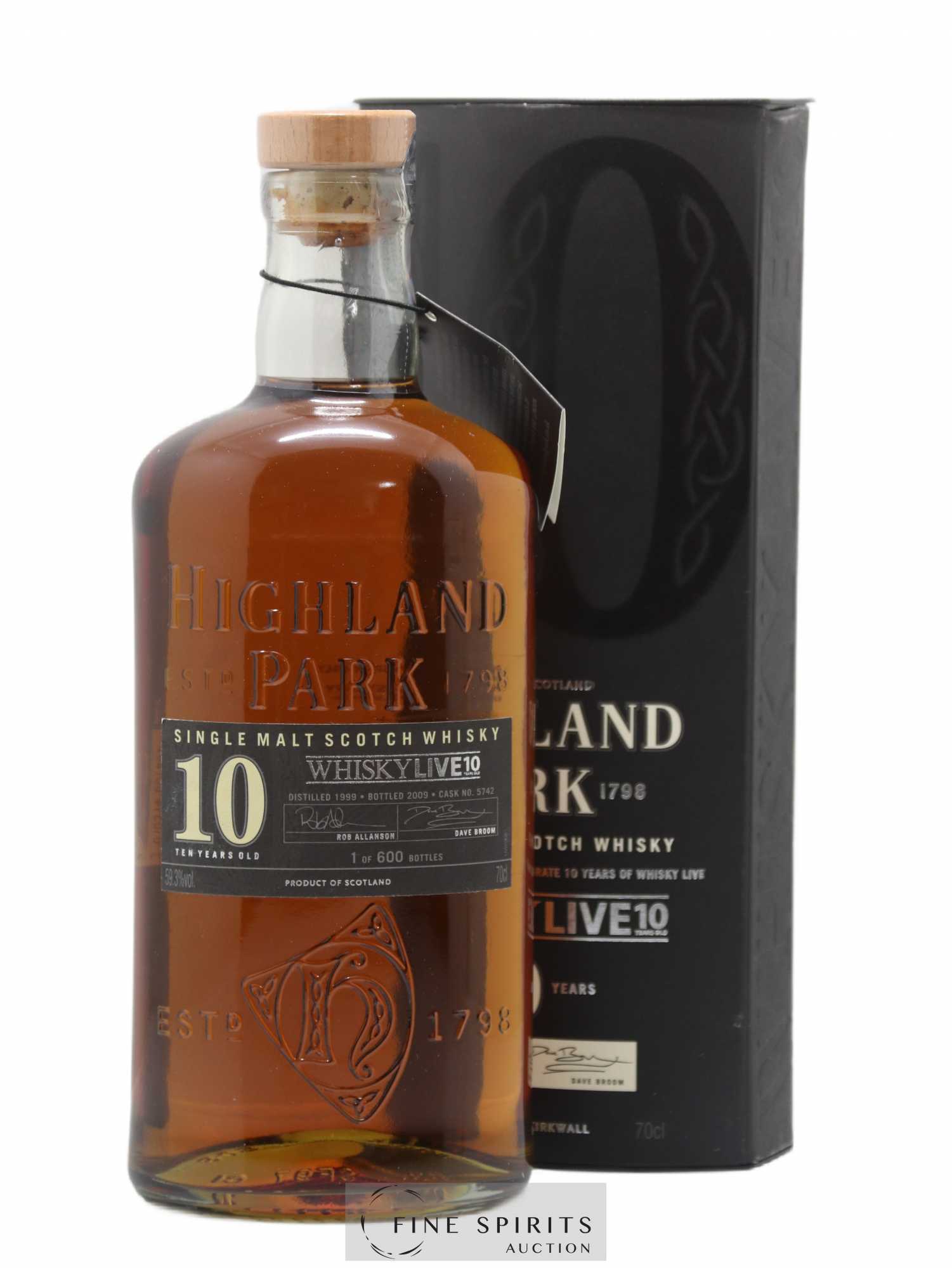 Highland Park 10 years 1999 Of. Whisky Live Cask n°5742 - bottled 2009 - Lot de 1 bouteille - 0