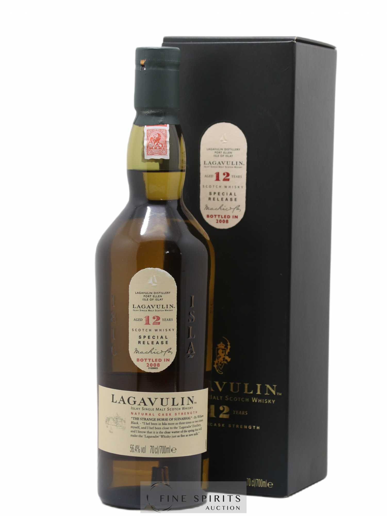 Lagavulin 12 years Of. Natural Cask Strength bottled 2008 Special Release - Lot de 1 bouteille - 0