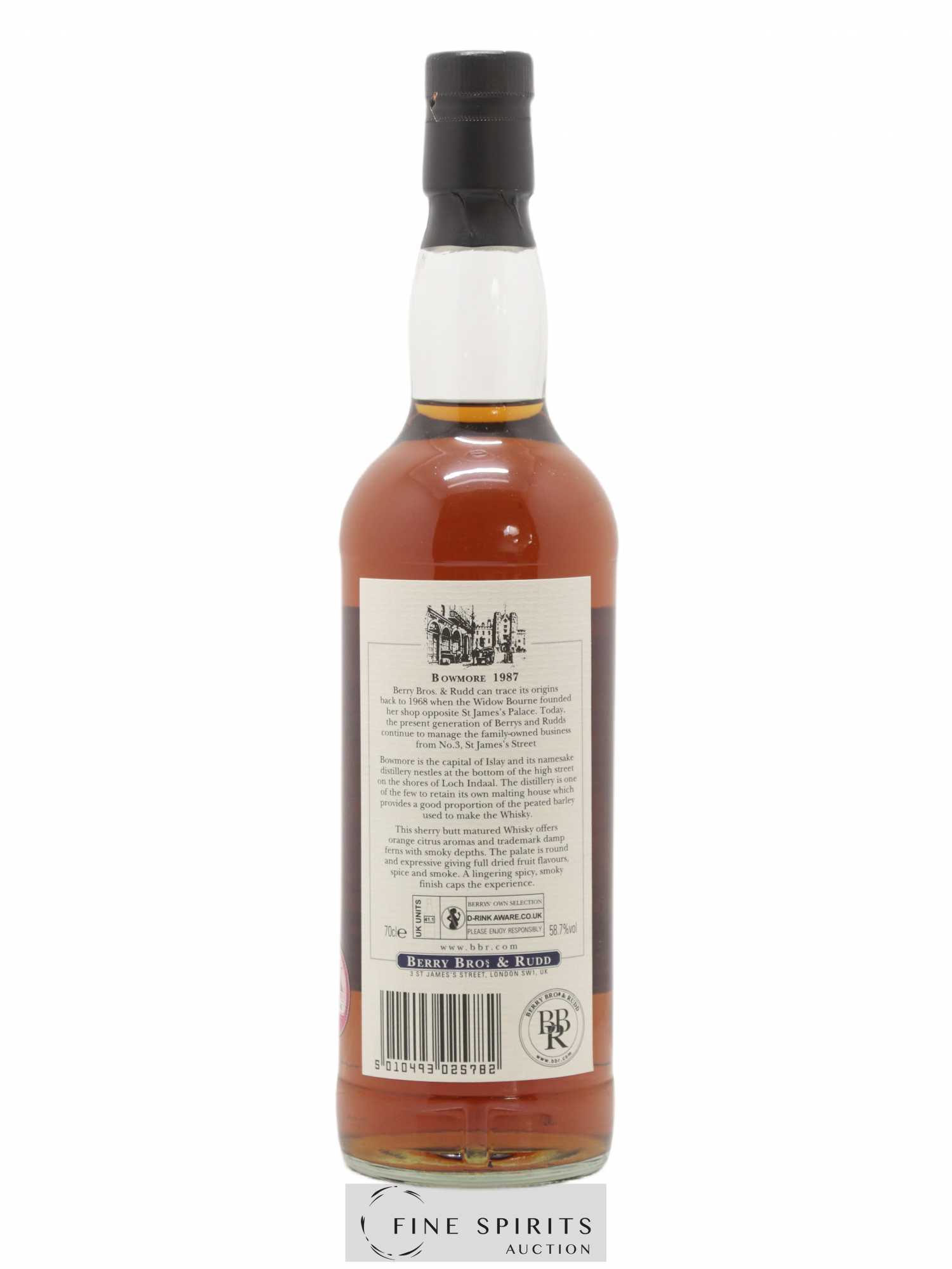 Bowmore 1987 Berry Bros & Rudd Cask n°22533 - bottled 2009 - Lot de 1 bouteille - 1