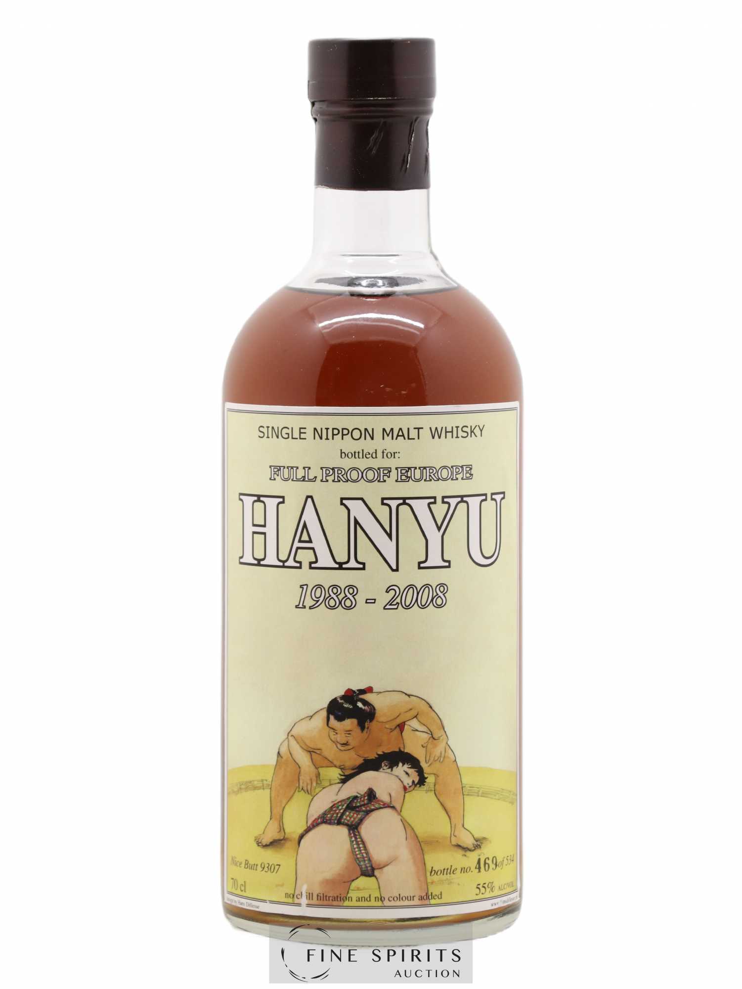Hanyu 1988 Of. Nice Butt Cask n°9307 - One of 534 - bottled 2008 Full Proof Europe - Lot de 1 bouteille - 0