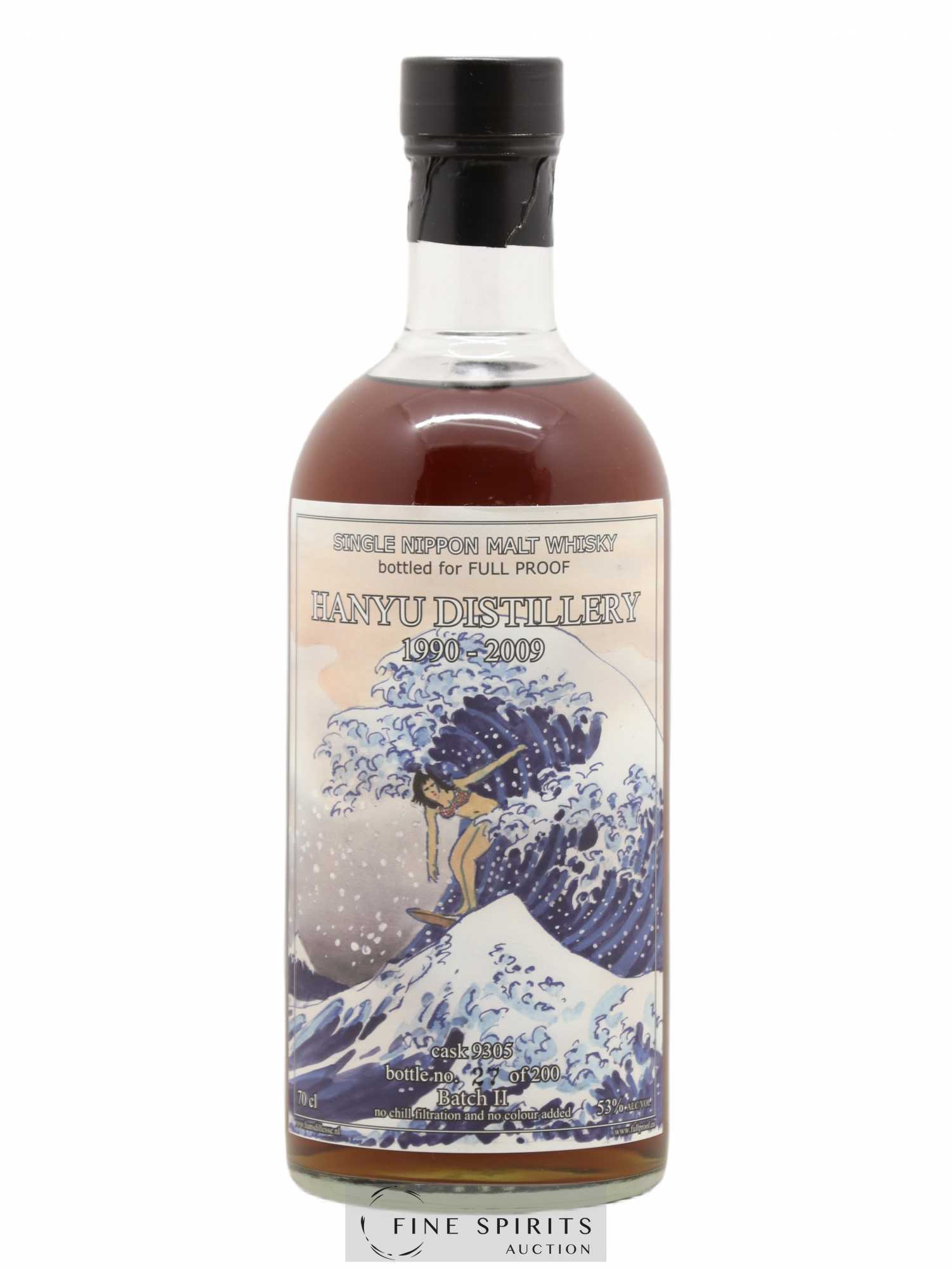 Hanyu 1990 Of. Batch II Cask n°9305 - One of 200 - bottled 2009 Full Proof - Lot de 1 bouteille - 0