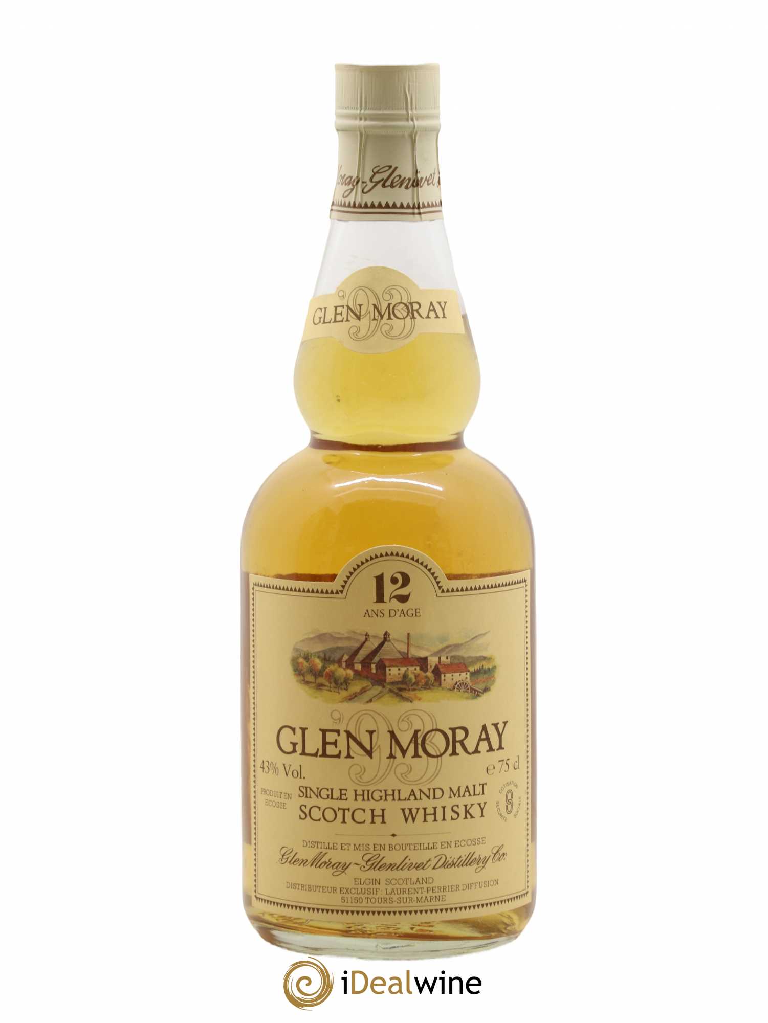 Whisky Glen Moray 12 ans / Coffret avec deux verres  - Lot de 1 bouteille - 1