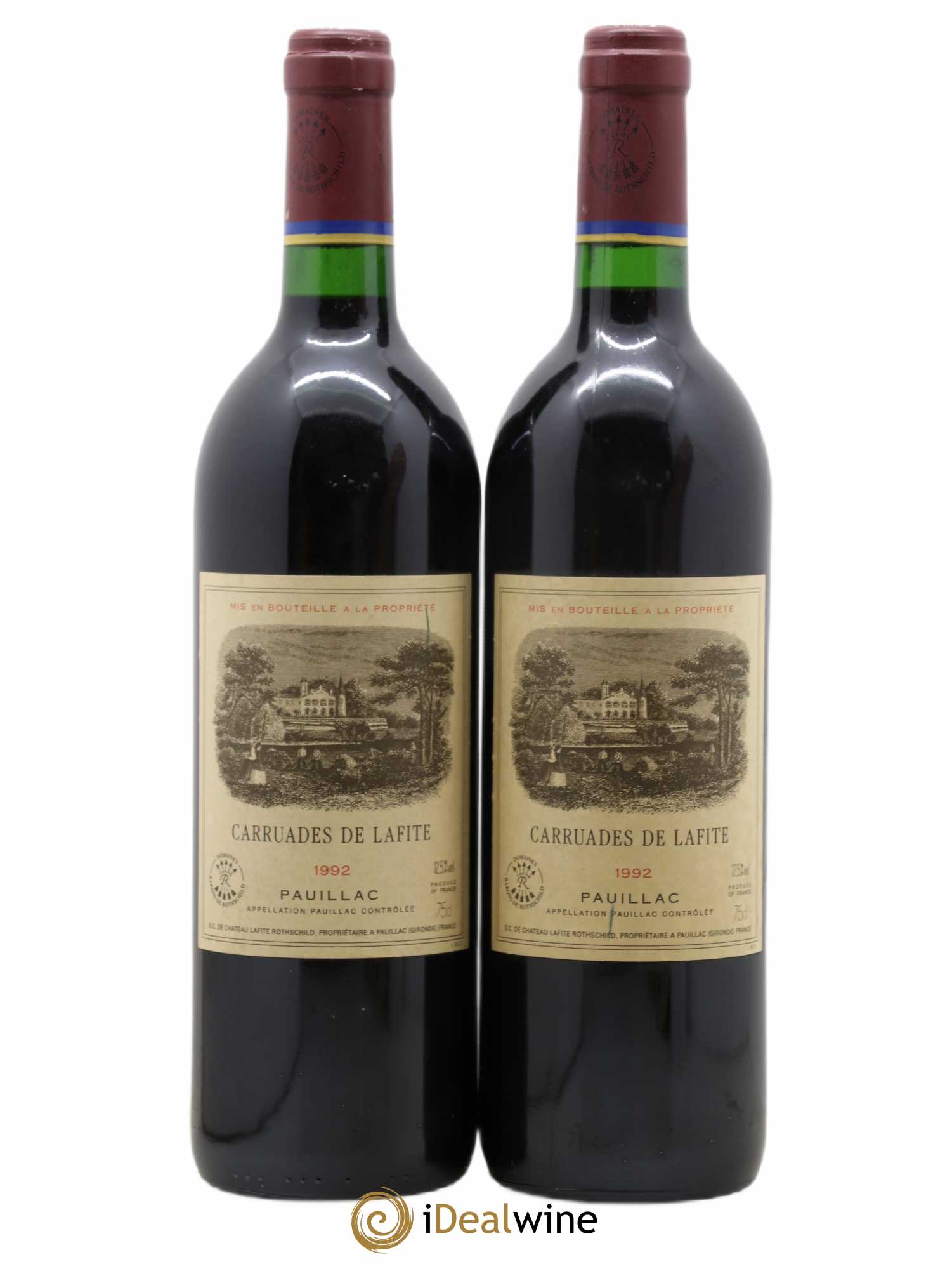 Carruades de Lafite Rothschild Second Vin 1992 - Lot de 2 bouteilles - 0