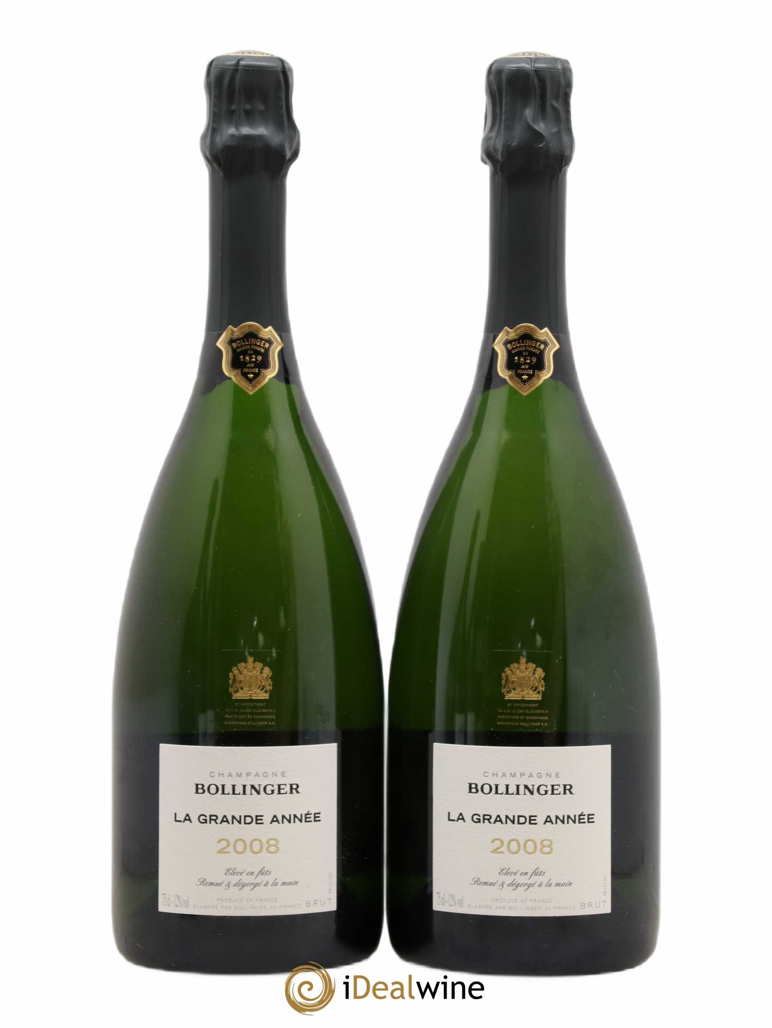 La Grande Année Brut Bollinger 2008 - Lot de 2 bouteilles - 0