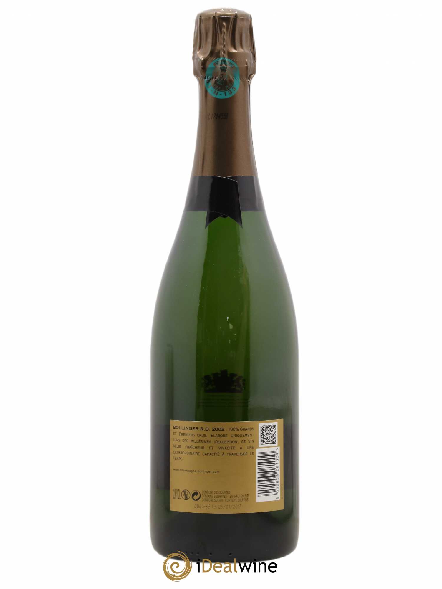 R.D. Extra-Brut Bollinger 2002 - Lot de 1 bouteille - 1