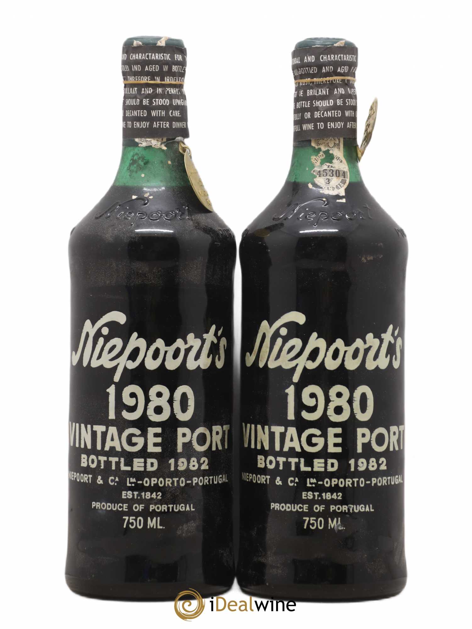 Porto Vintage Niepoort 1980 - Lot de 2 bouteilles - 0