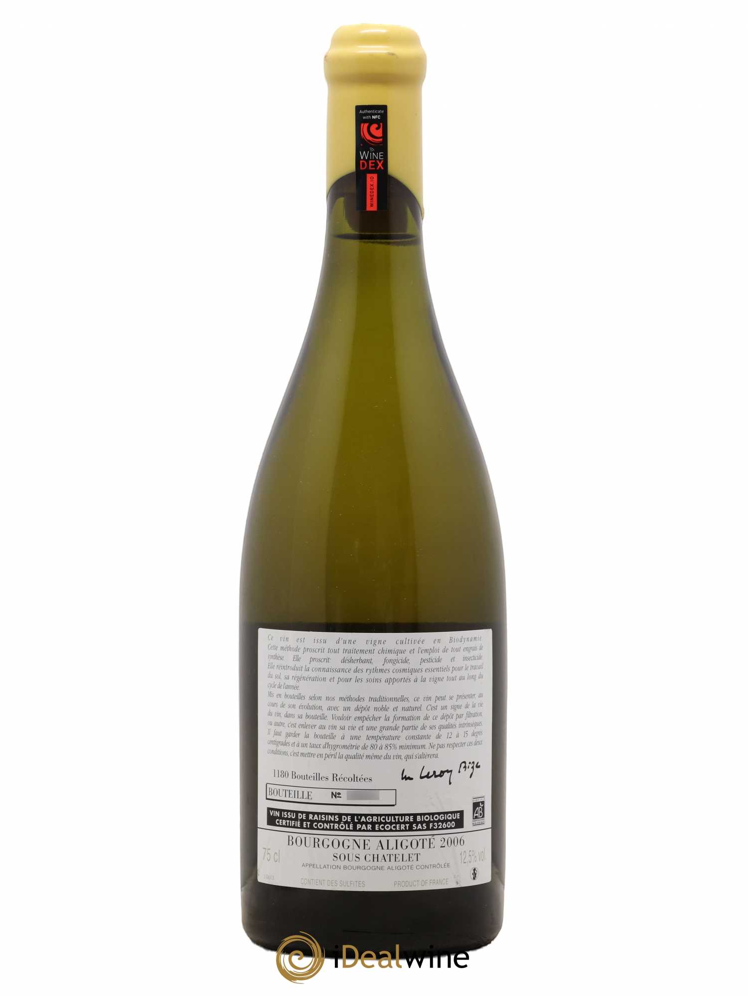 Bourgogne Aligoté Sous Chatelet d'Auvenay (Domaine) 2006 - Lot de 1 bouteille - 1