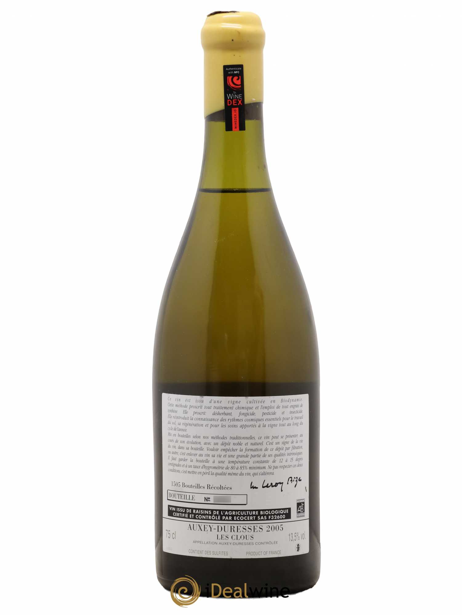 Auxey-Duresses Les Clous d'Auvenay (Domaine) 2005 - Lot de 1 bouteille - 1