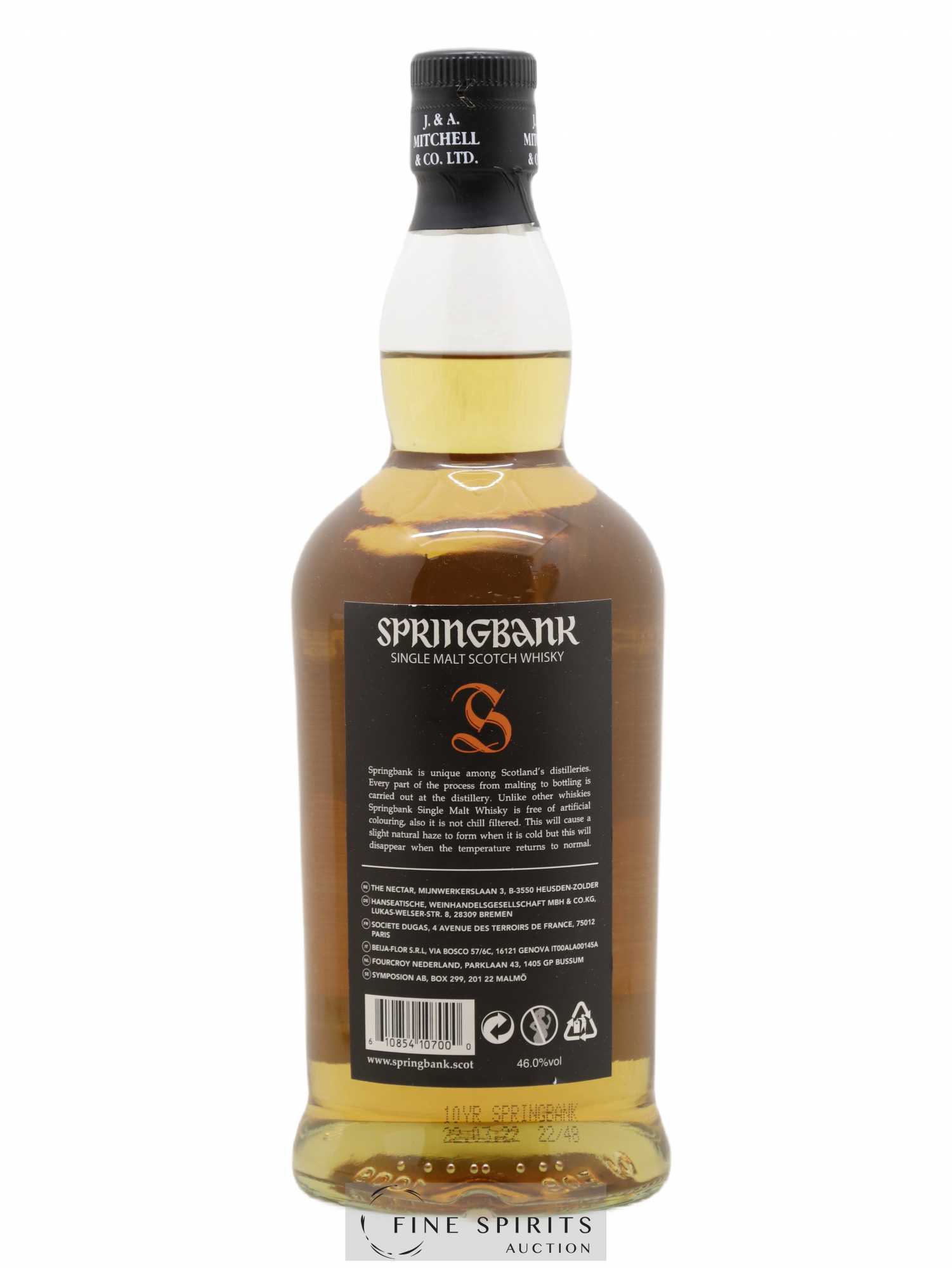 Springbank 10 years Of. Orange Label - Posten von 1 Flasche - 1