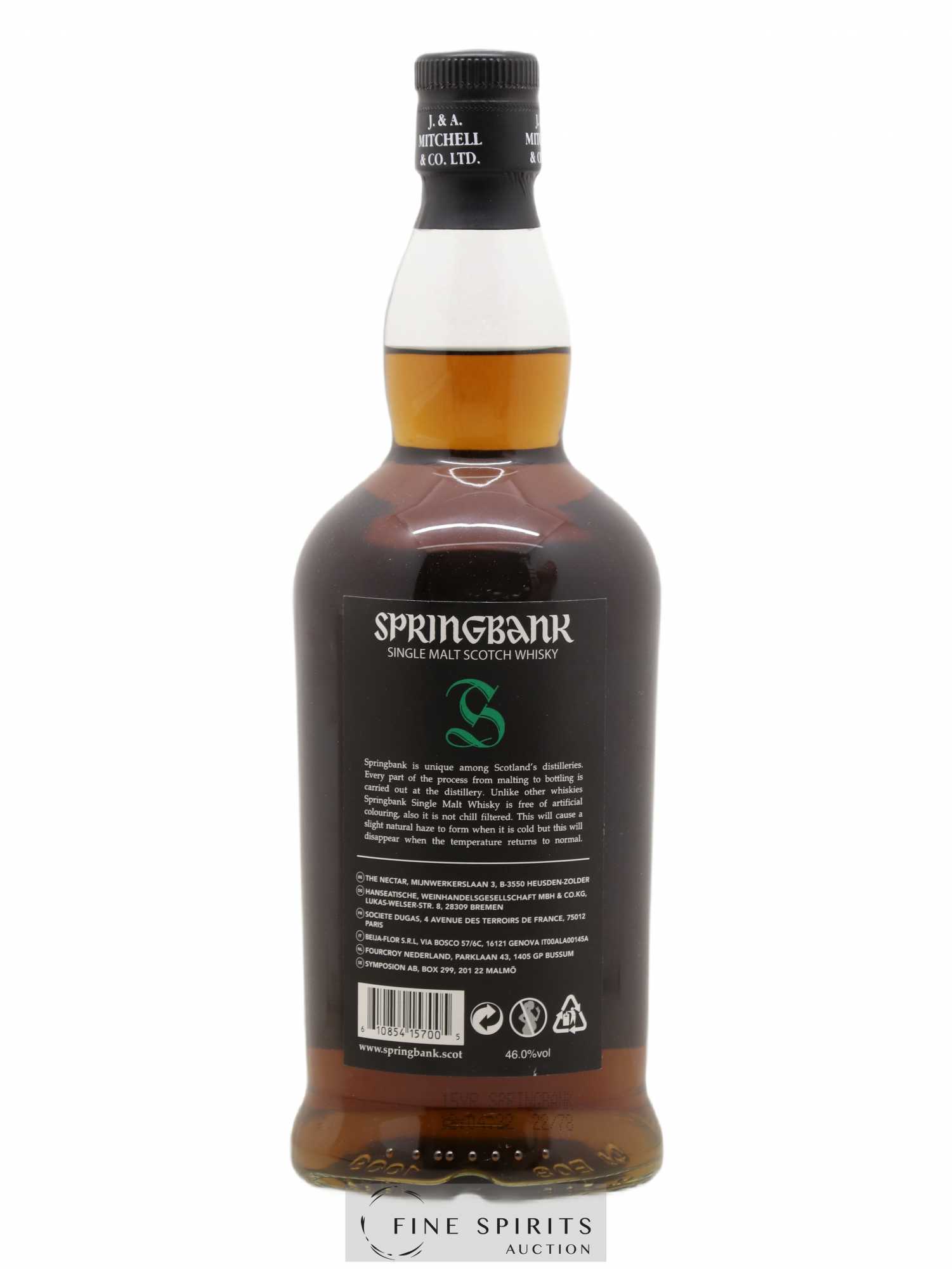 Springbank 15 years Of. Green Label - Posten von 1 Flasche - 1