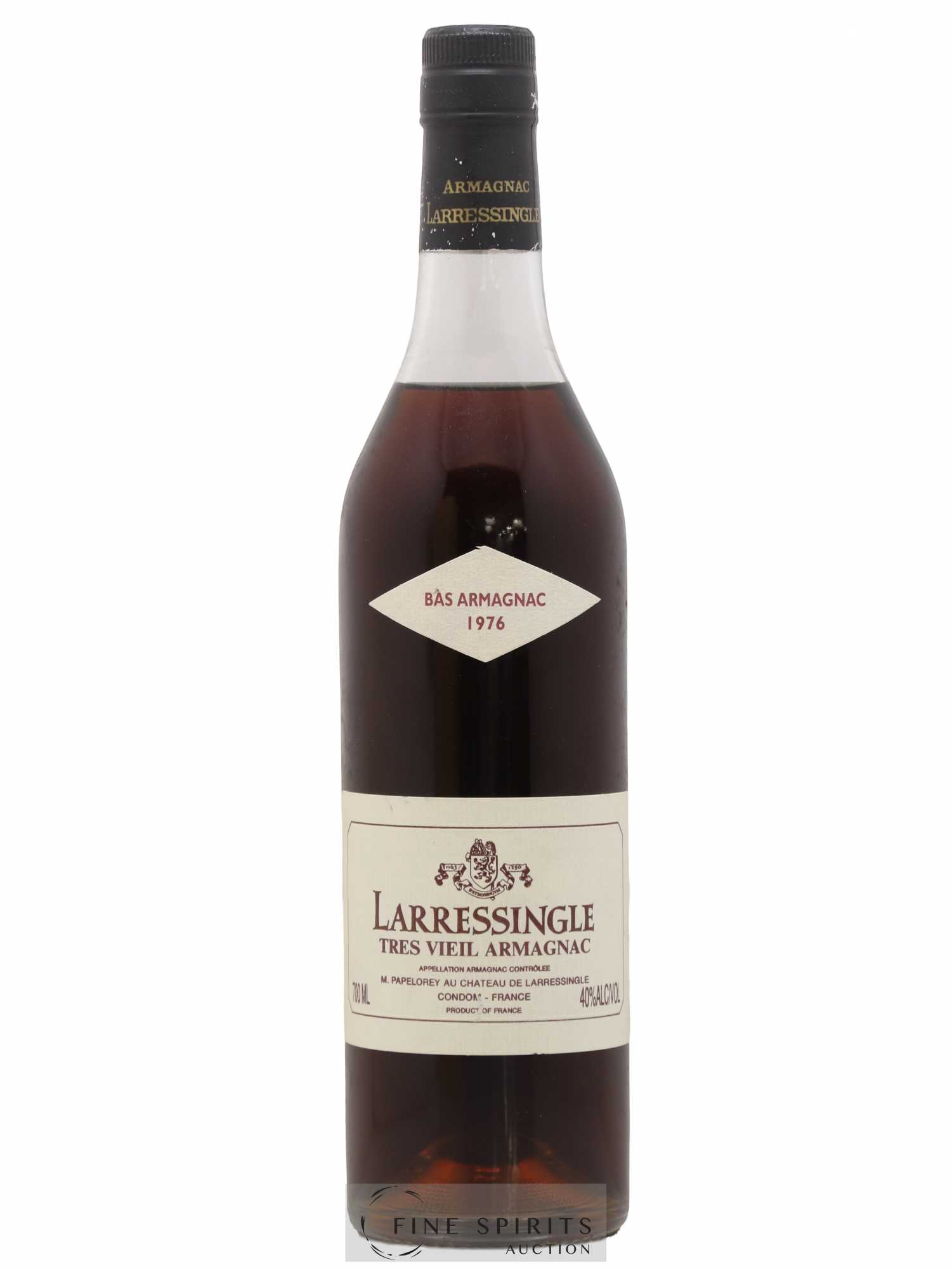 Larressingle 1976 Of. Très Vieil Armagnac bottled 2001 - Lot de 1 bouteille - 1
