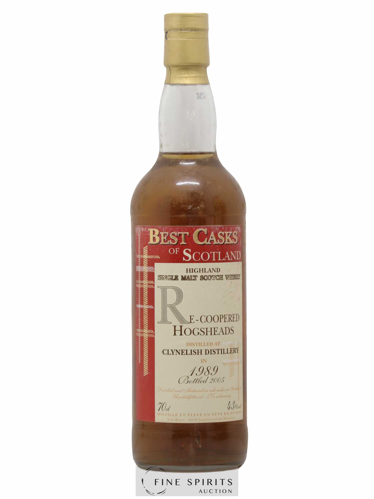 Clynelish 1989 Jean Boyer Re-Coopered Hogsheads bottled 2005 Best Casks of Scotland - Lot de 1 bouteille - 1