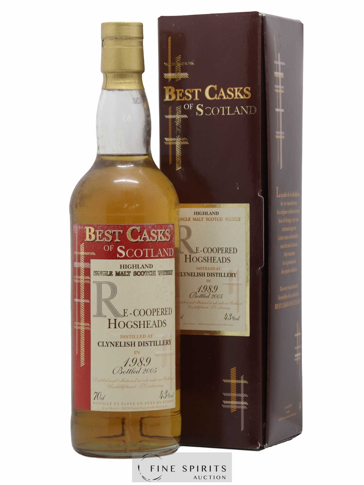 Clynelish 1989 Jean Boyer Re-Coopered Hogsheads bottled 2005 Best Casks of Scotland - Lot de 1 bouteille - 0