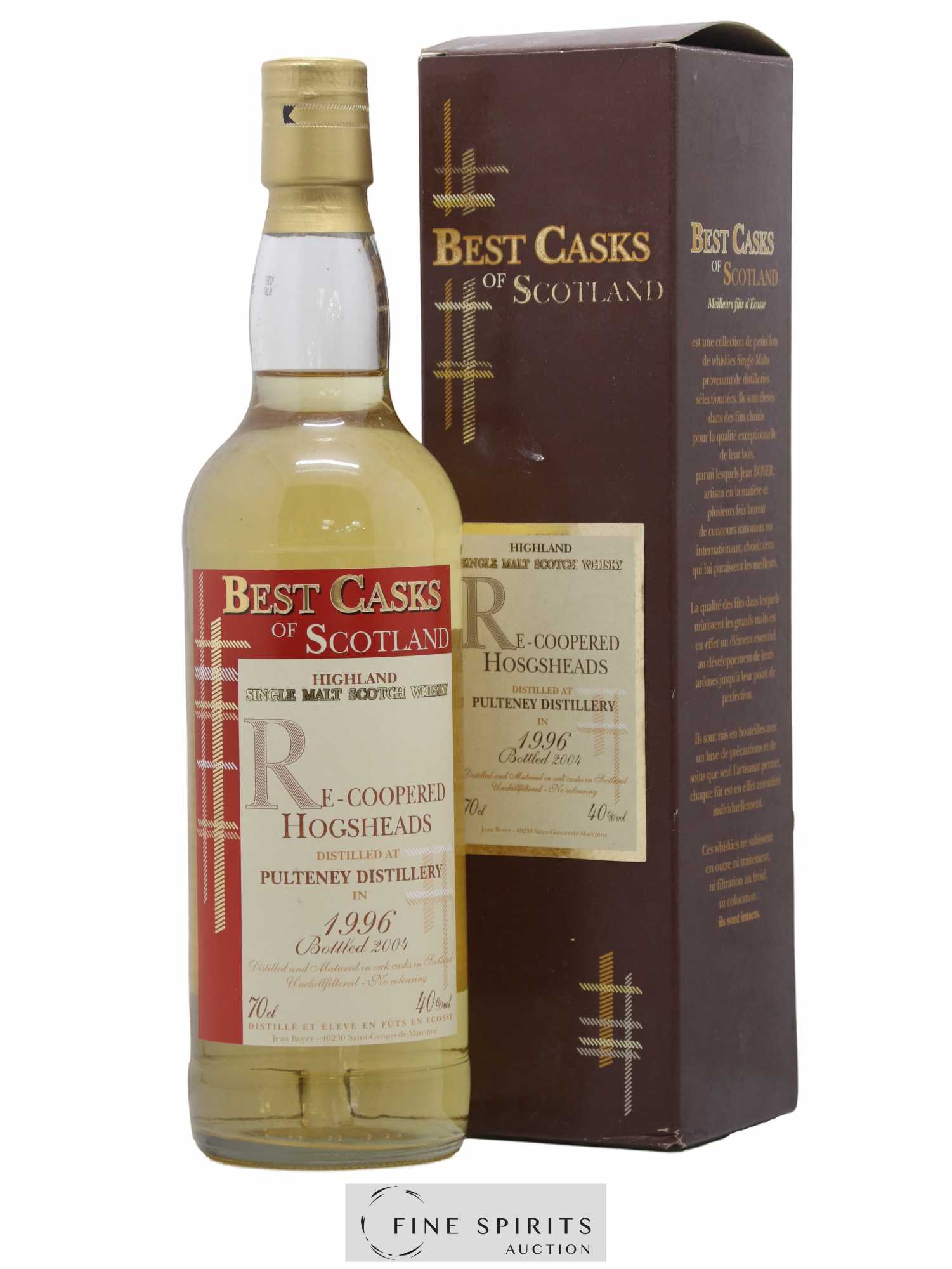 Pulteney 1996 Jean Boyer Re-Coopered Hogsheads bottled 2004 Best Casks of Scotland - Lot de 1 bouteille - 0