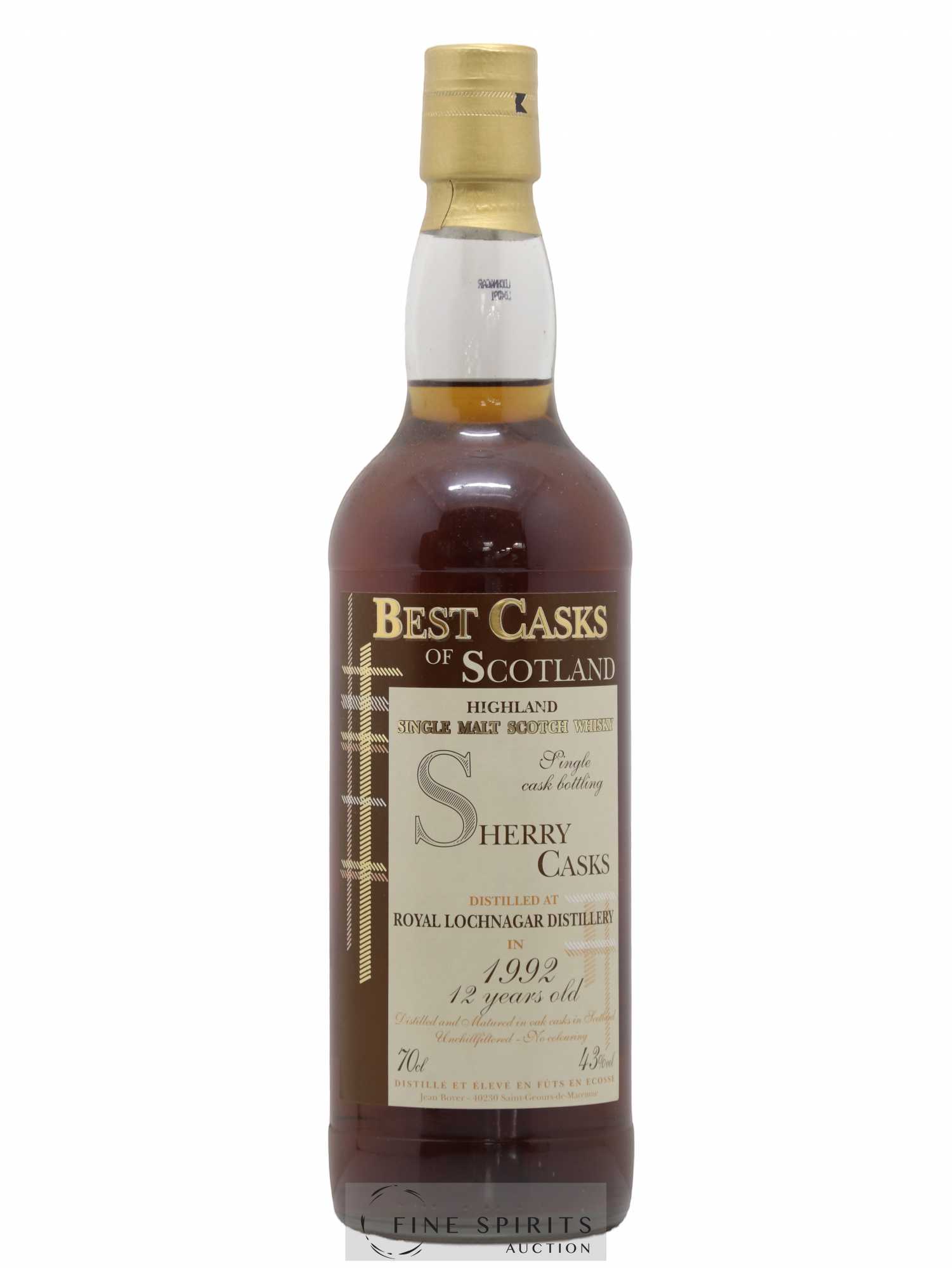 Royal Lochnagar 12 years 1992 Jean Boyer Sherry Casks Best Casks of Scotland - Lot de 1 bouteille - 1