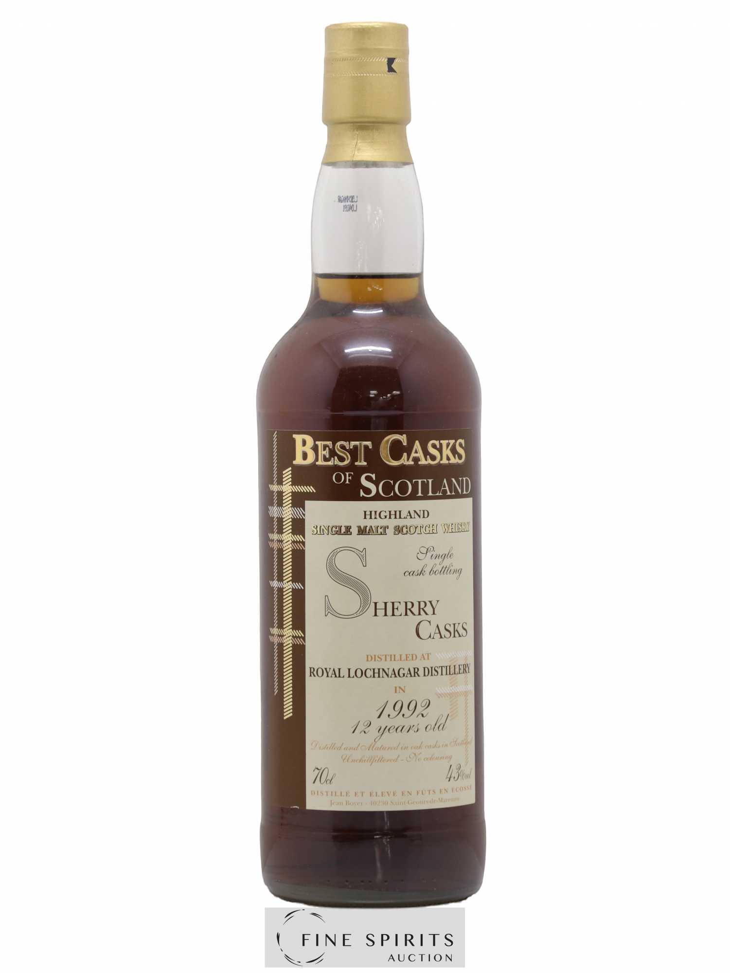 Royal Lochnagar 12 years 1992 Jean Boyer Sherry Casks Best Casks of Scotland - Lot de 1 bouteille - 1