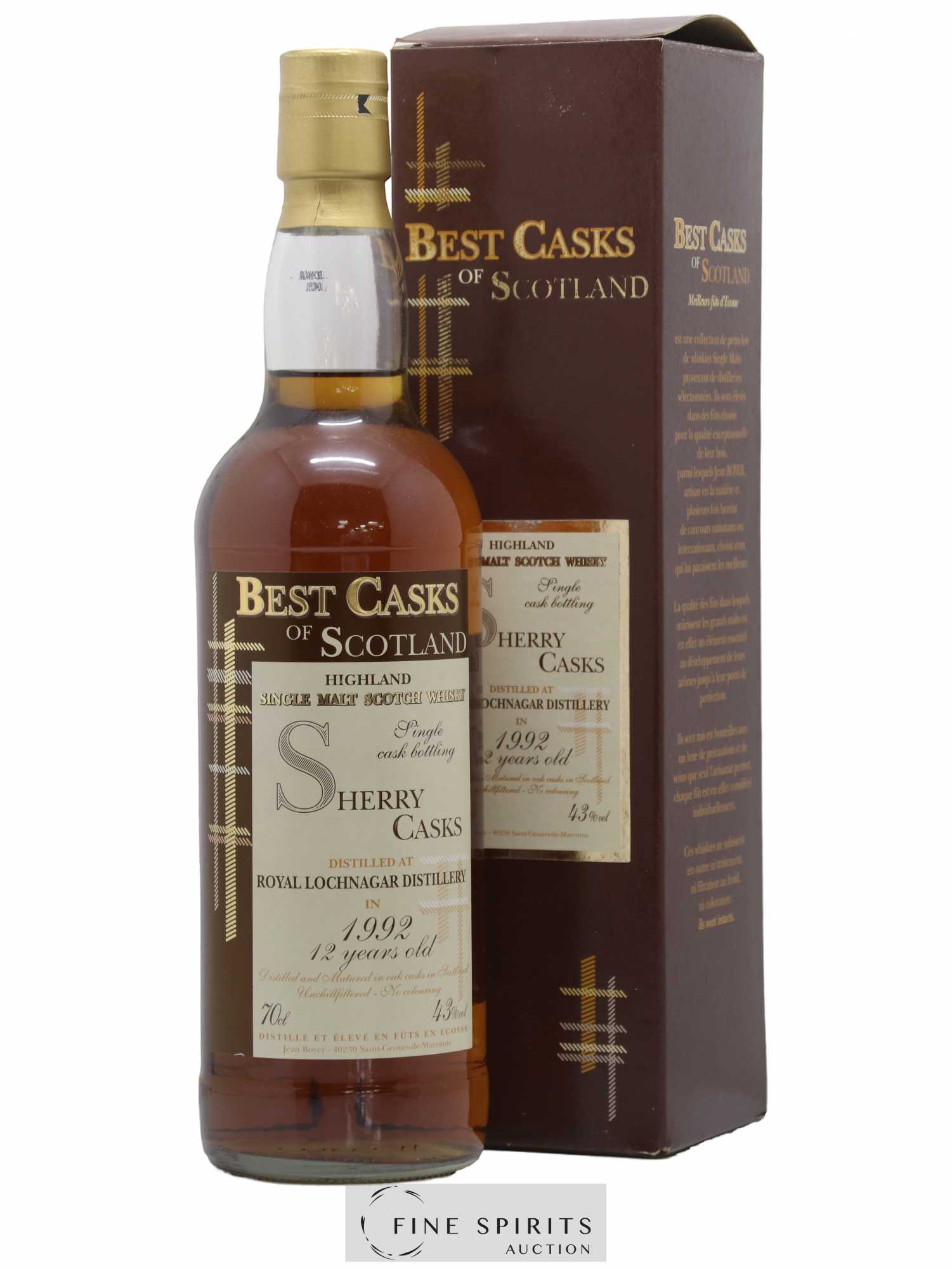 Royal Lochnagar 12 years 1992 Jean Boyer Sherry Casks Best Casks of Scotland - Lot de 1 bouteille - 0