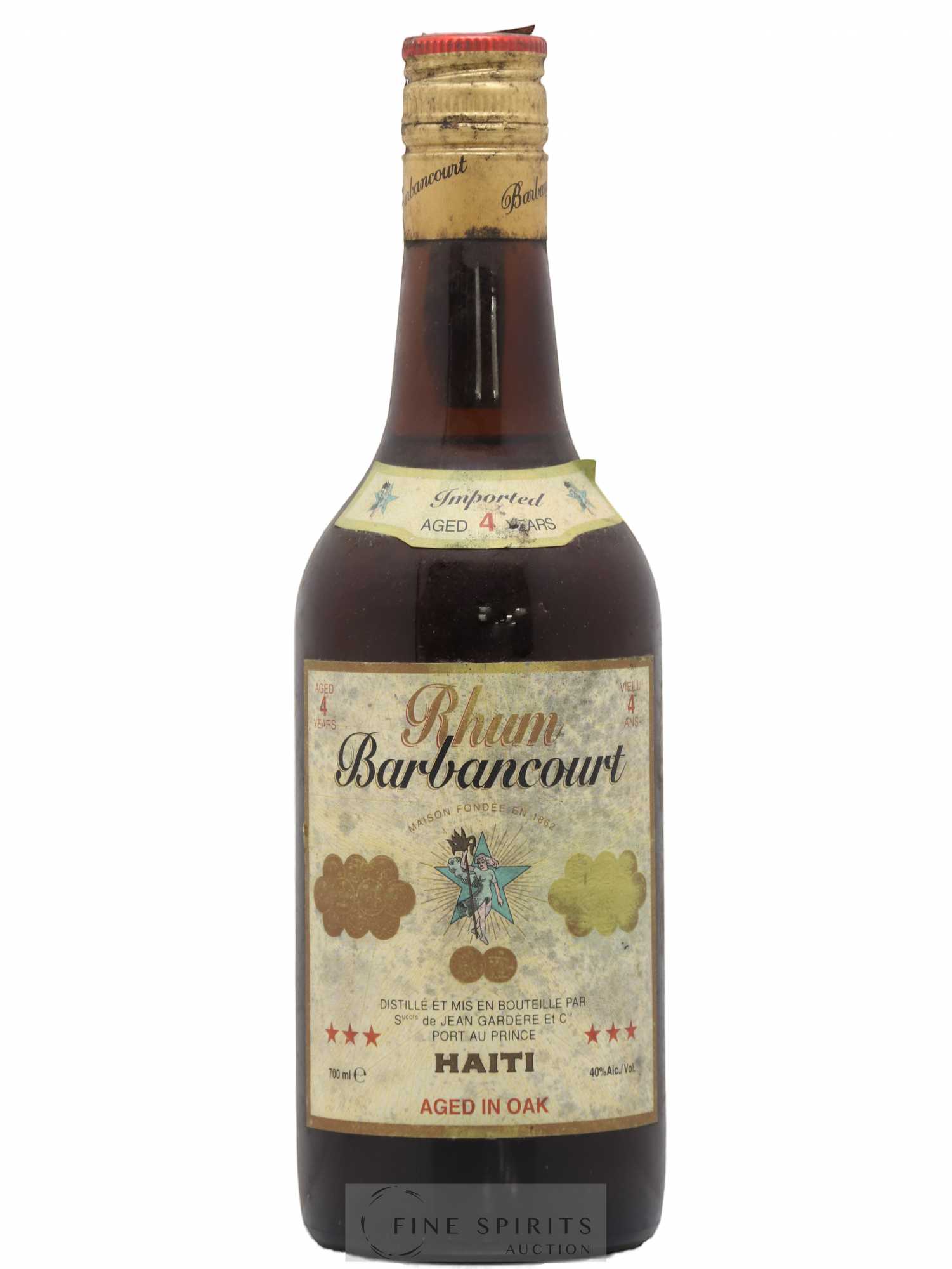 Barbancourt 4 years Of. Aged in Oak 3 étoiles - Lot de 1 bouteille - 0