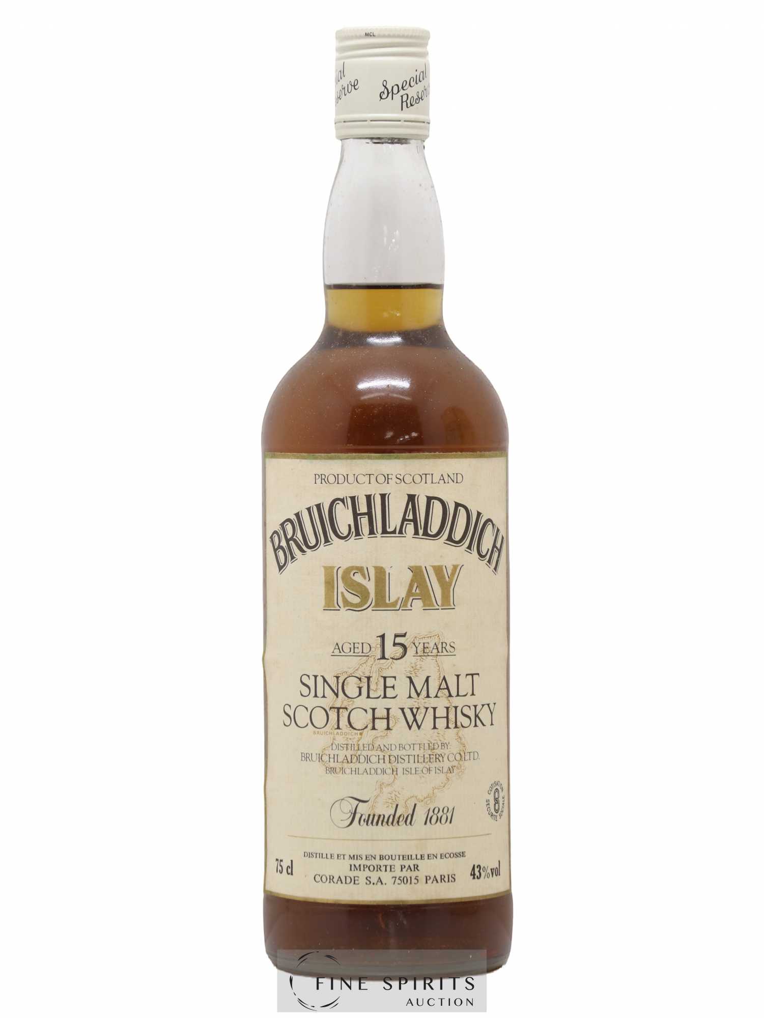 Bruichladdich 15 years Of. Corade Import - Lot de 1 bouteille - 1