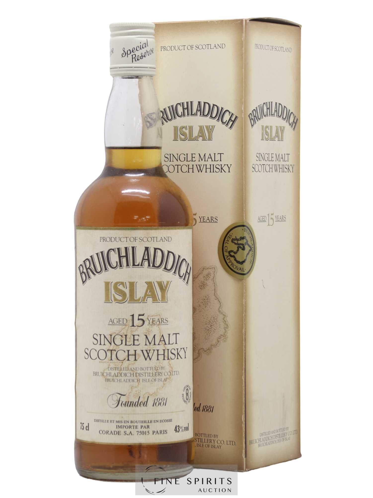 Bruichladdich 15 years Of. Corade Import - Lot de 1 bouteille - 0