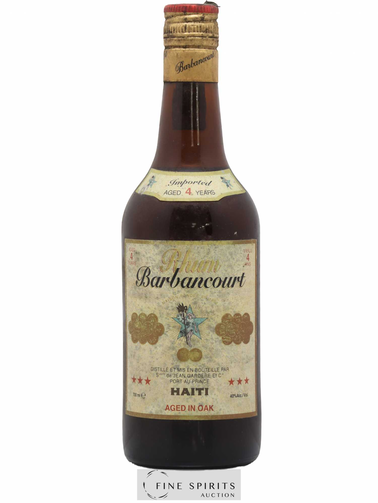 Barbancourt 4 years Of. Aged in Oak 3 étoiles - Lot de 1 bouteille - 0
